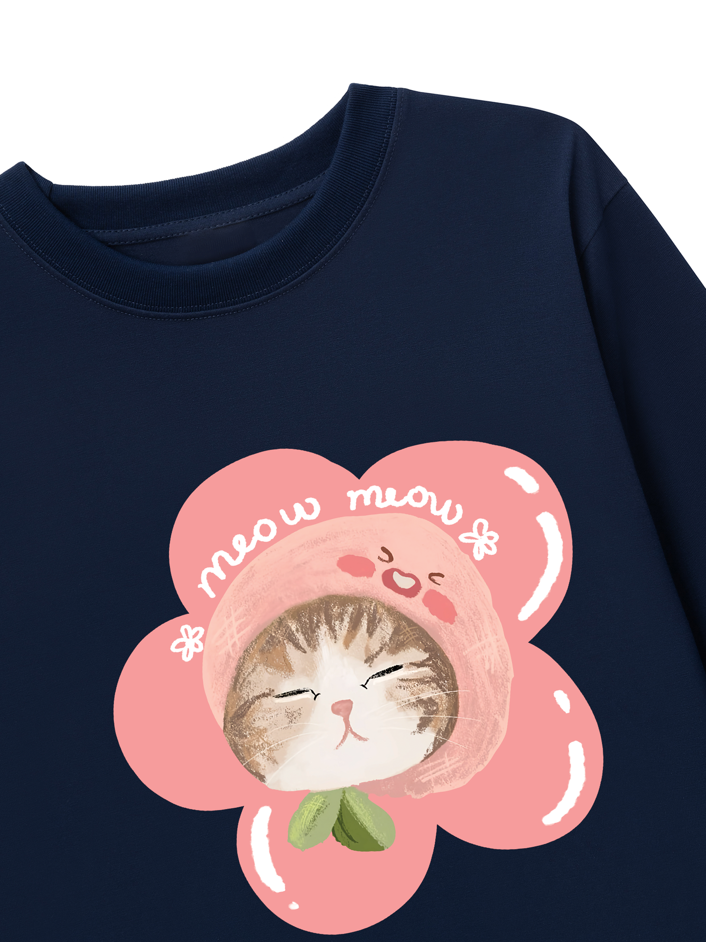 Áo Thun Dài Tay Flower Cat
