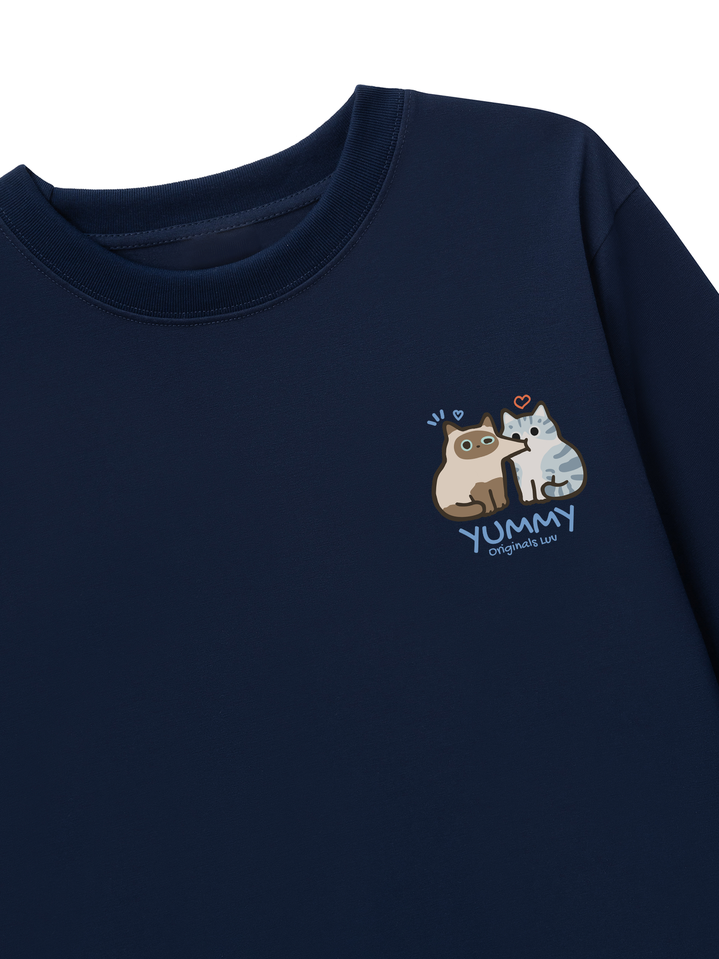 Áo Thun Dài Tay Yummy Luv Cat Couple