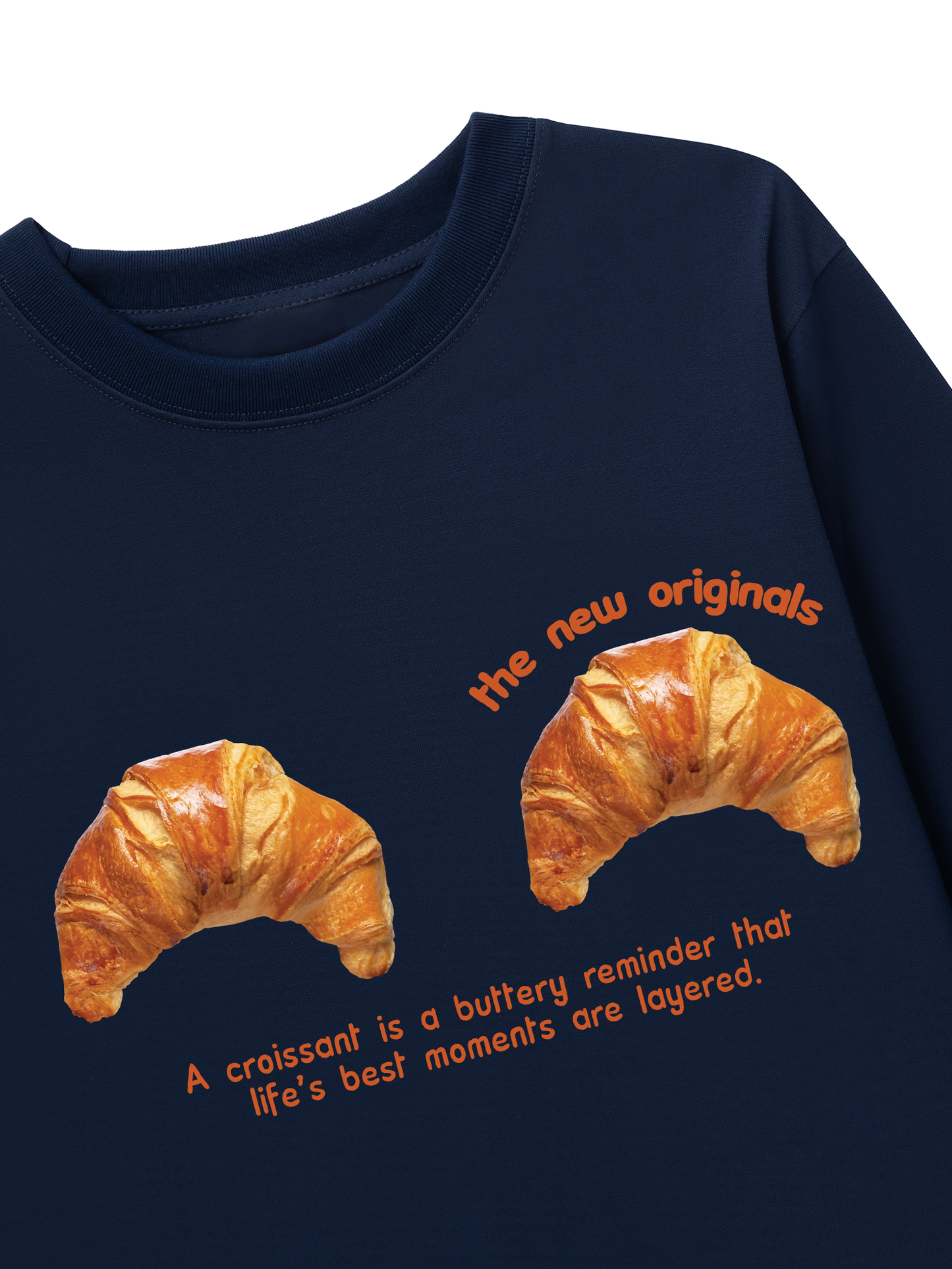 Áo Thun Dài Tay Croissant Quote