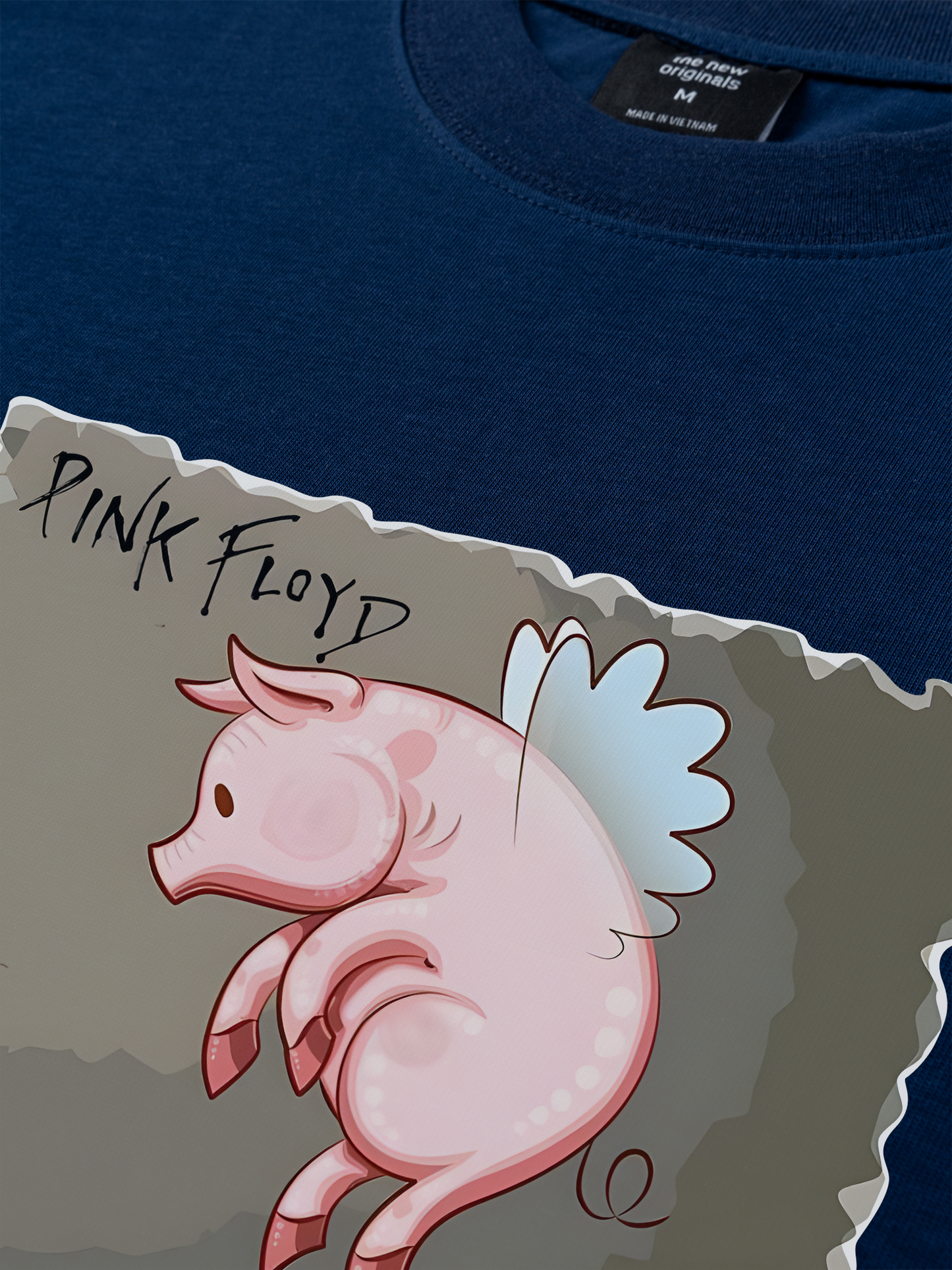 Áo Thun Relaxed Fit Pink Floyd Pig Art