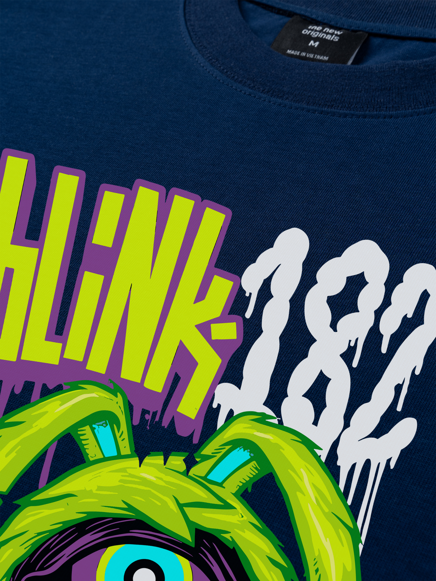 Áo Thun Relaxed Fit Blink 182 Cartoon