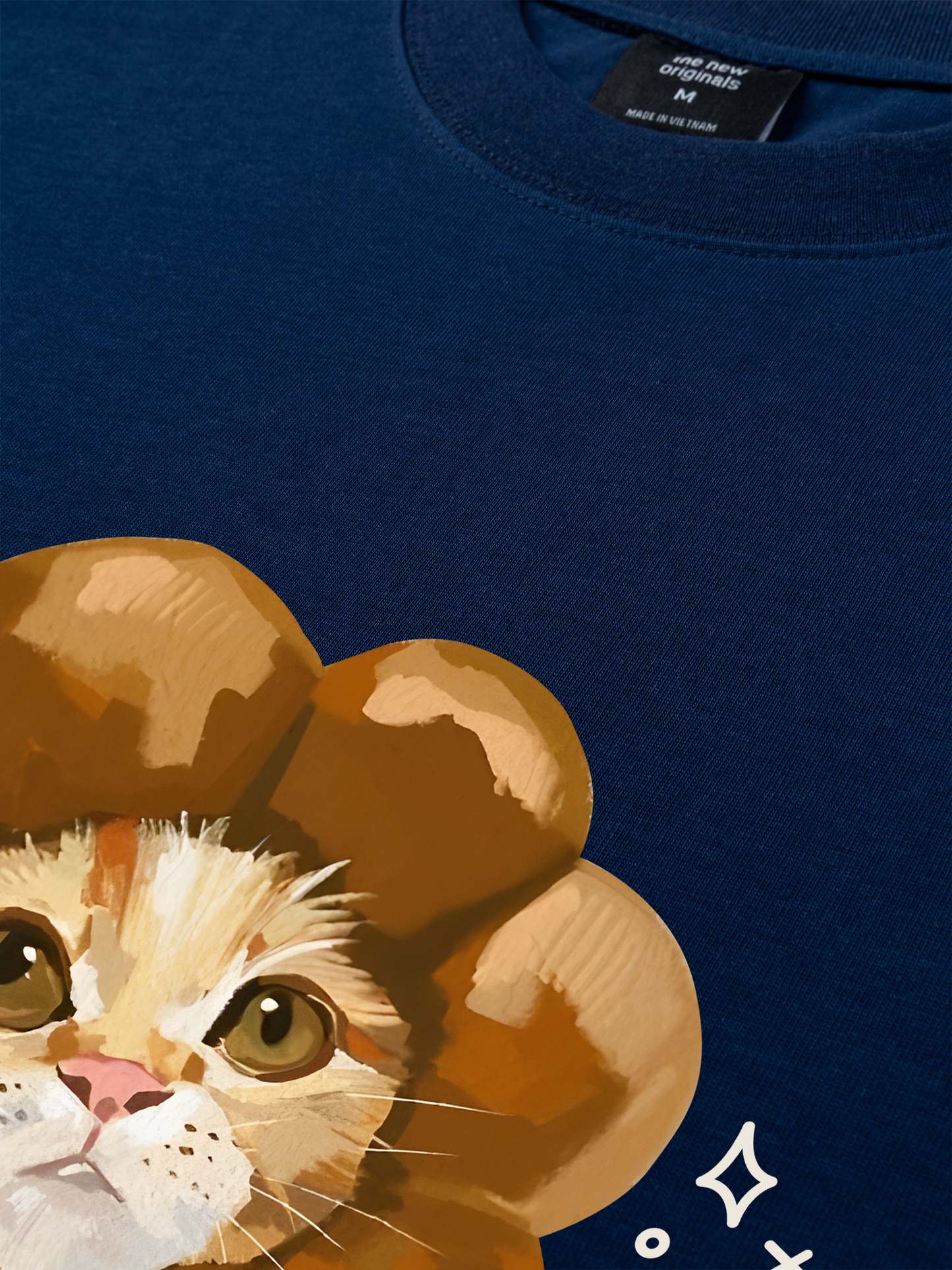 Áo Thun Relaxed Fit Animal Mood Mochi Donut Cat