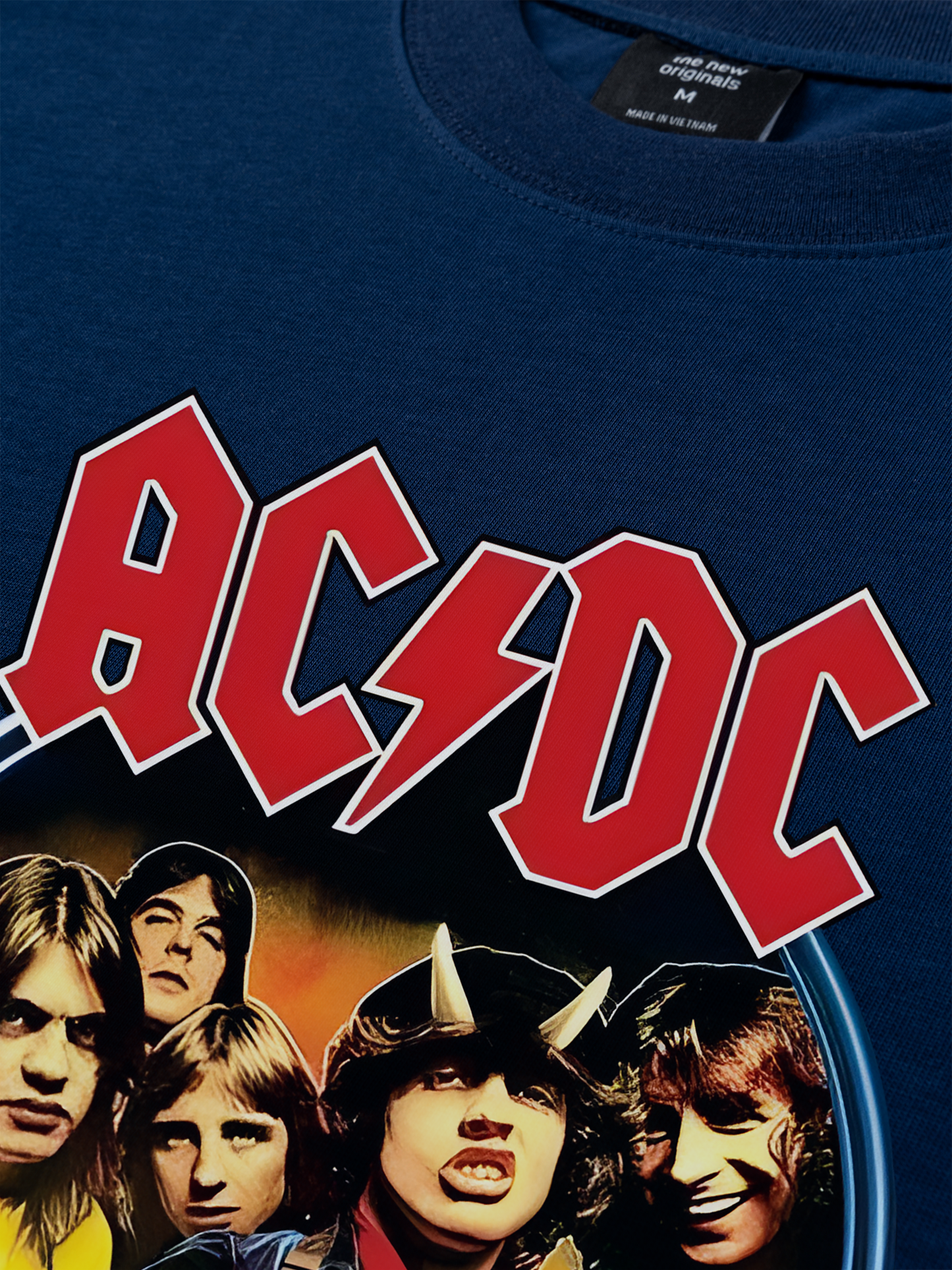 Áo Thun Relaxed Fit AC DC High Way To Hell Flame