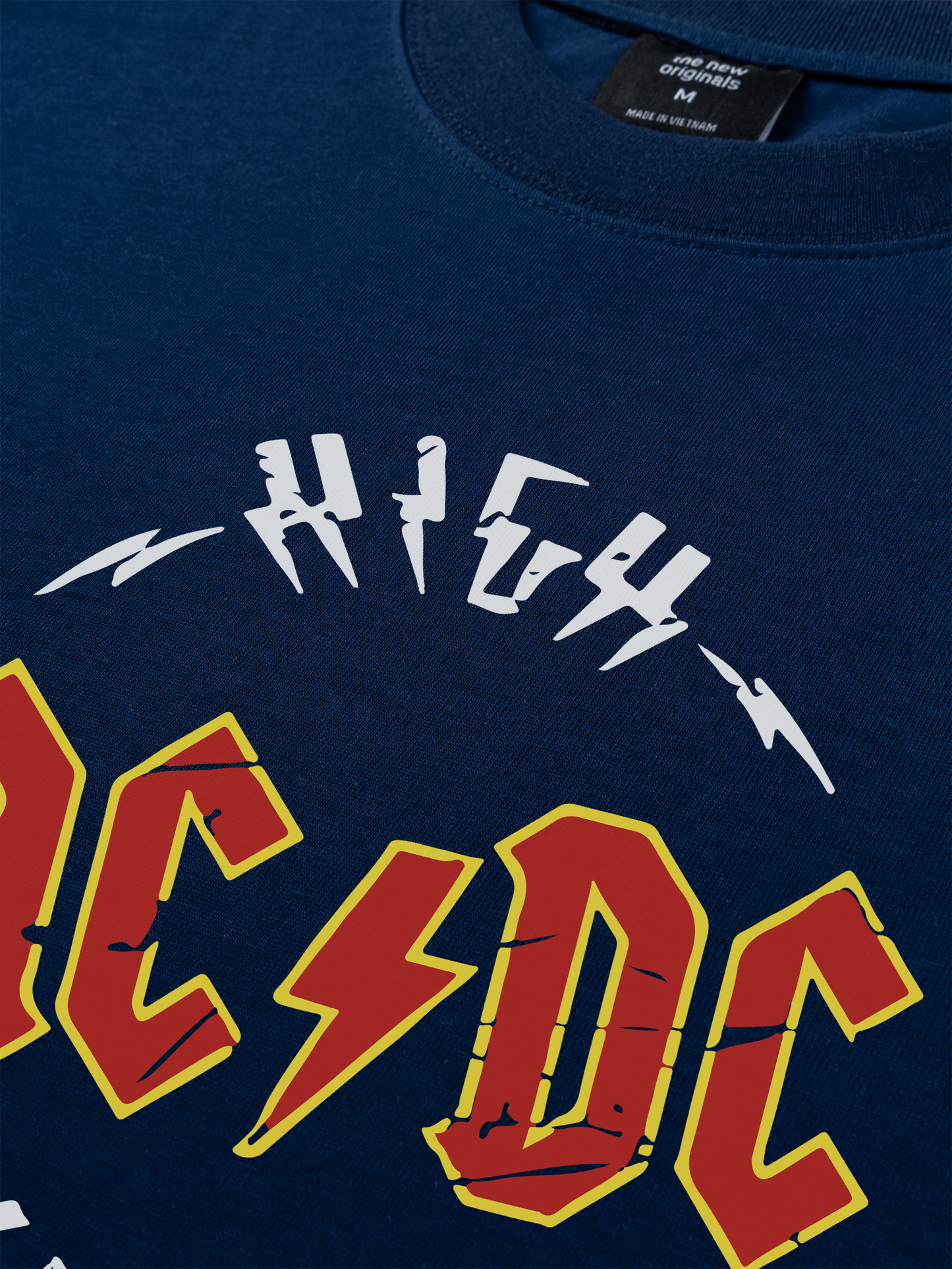 Áo Thun Relaxed Fit Music Rock AC DC High Voltage
