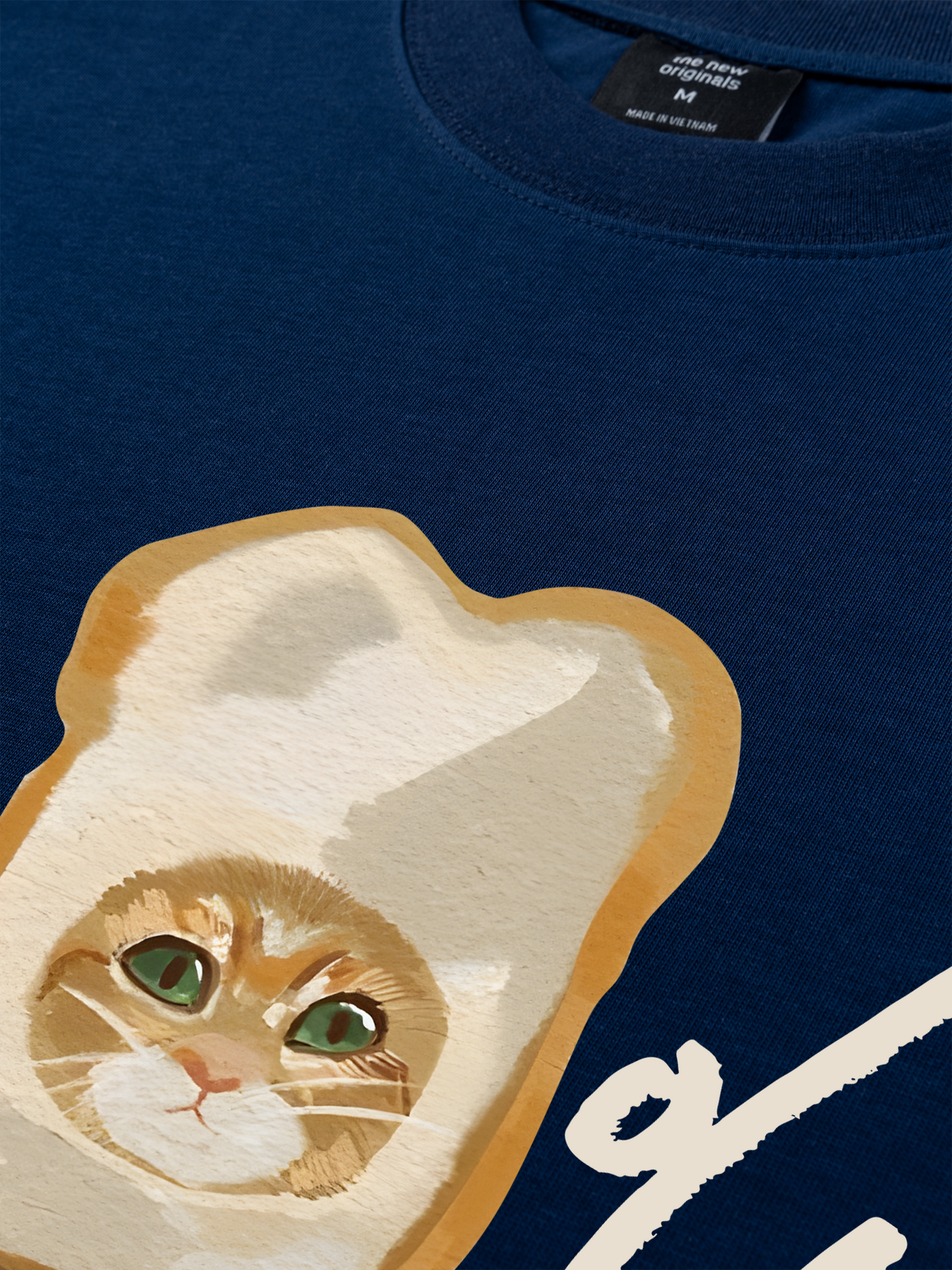 Áo Thun Relaxed Fit Animal Mood Toast Face Cat