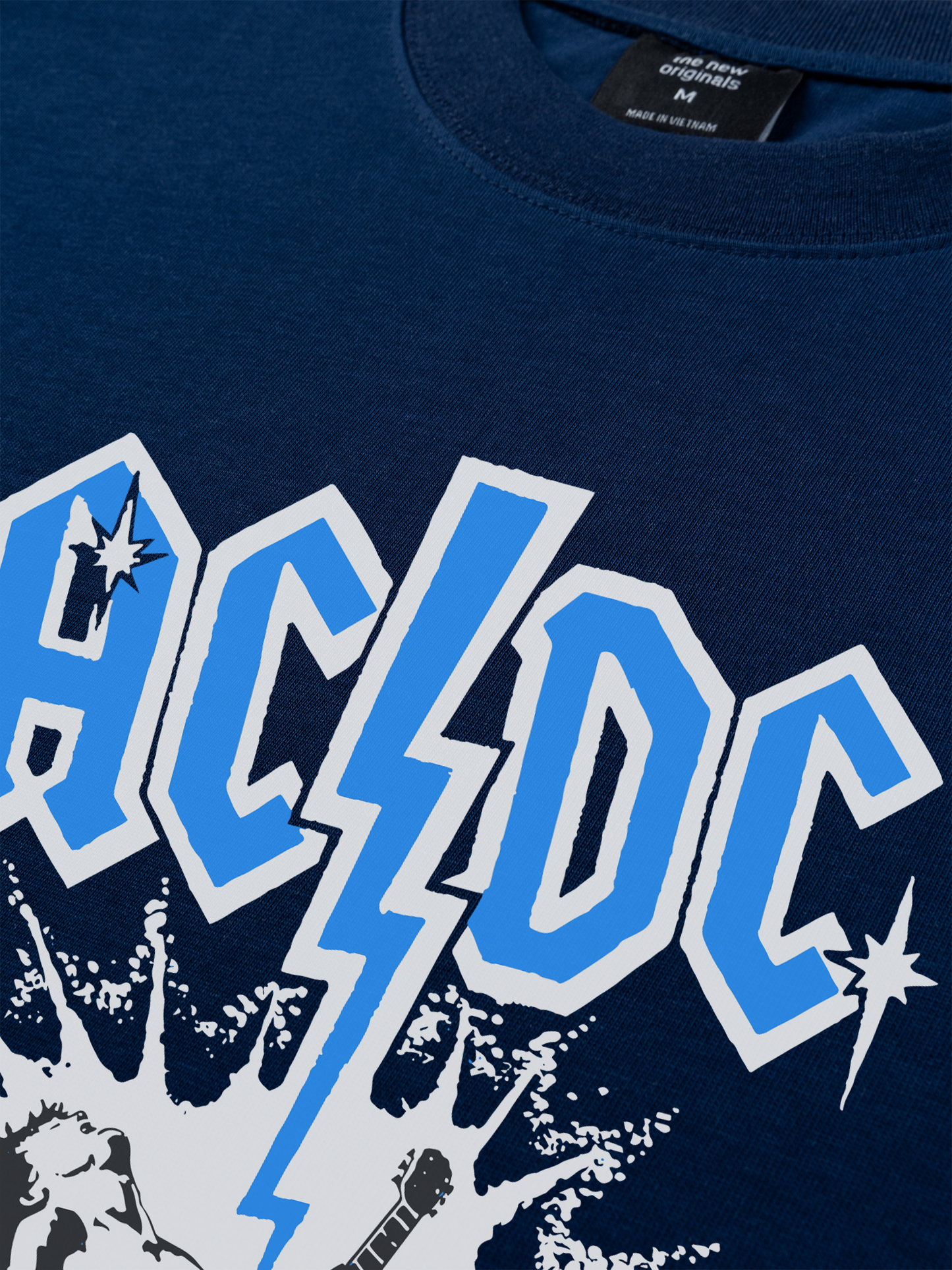 Áo Thun Relaxed Fit AC DC Shocking Metal