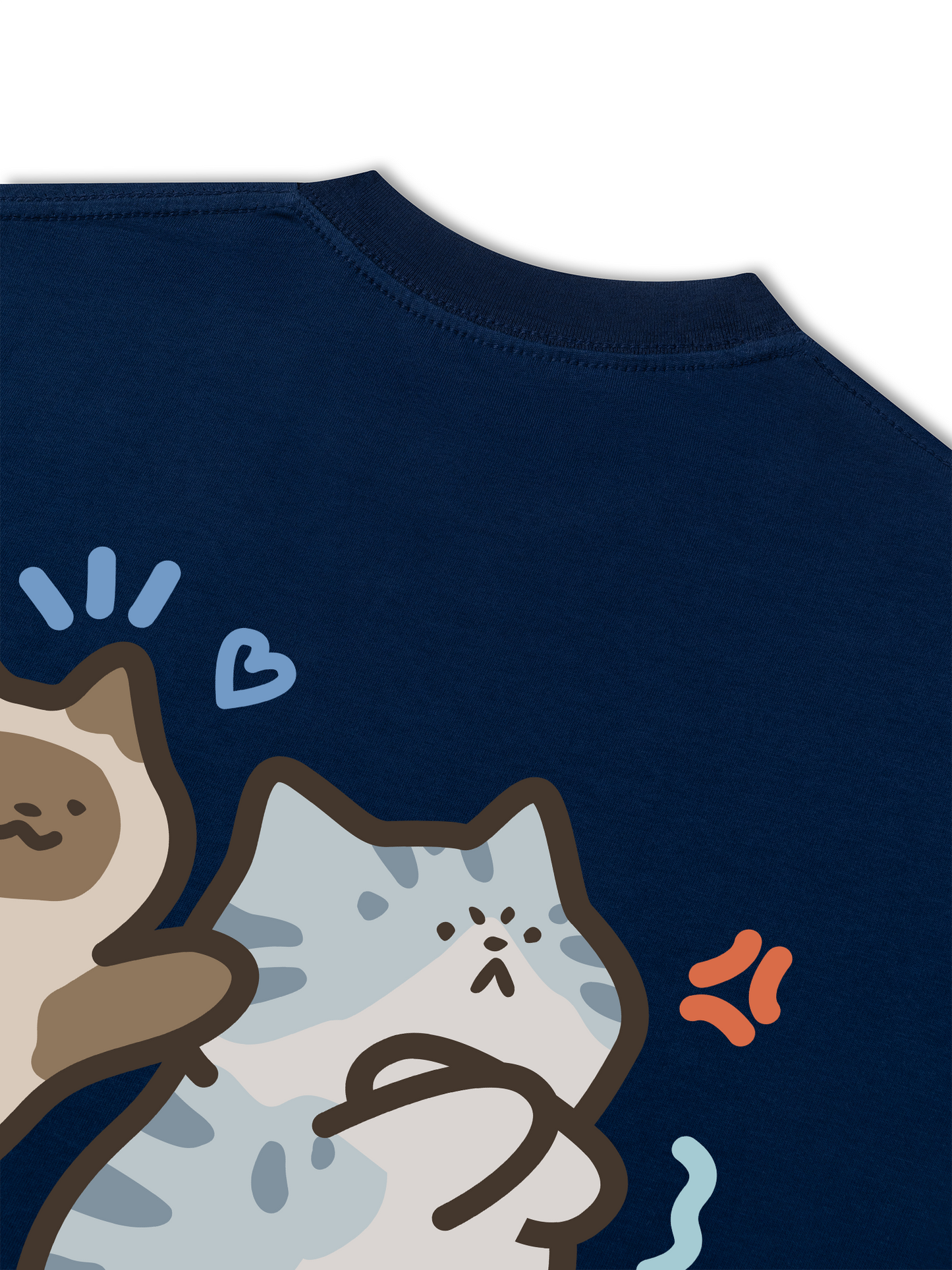 Áo Thun Relaxed Fit Angry Luv Cat Couple