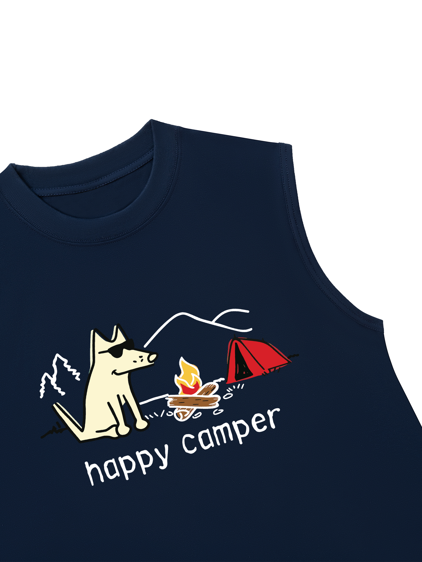Áo Ba Lỗ Relaxed Fit  Go Outside Happy Camper Dog