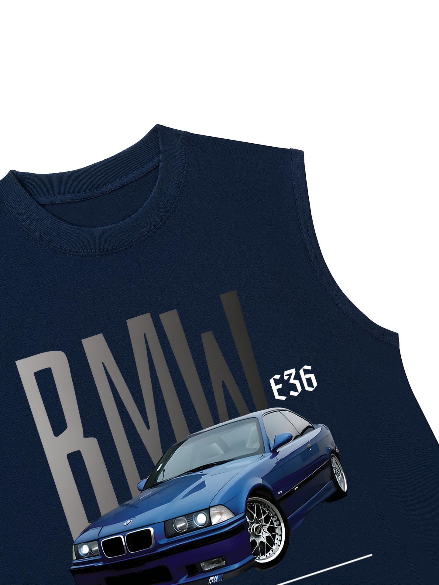 Áo Ba Lỗ Relaxed Fit CAR BMW Blue