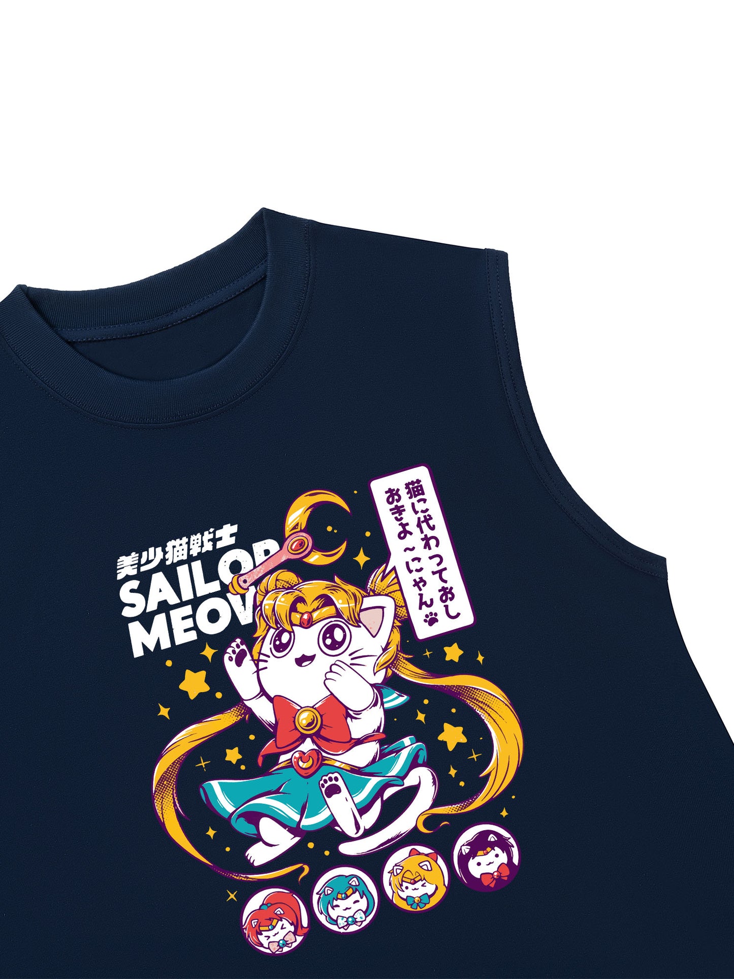 Áo Ba Lỗ Relaxed Fit Sailor Meow