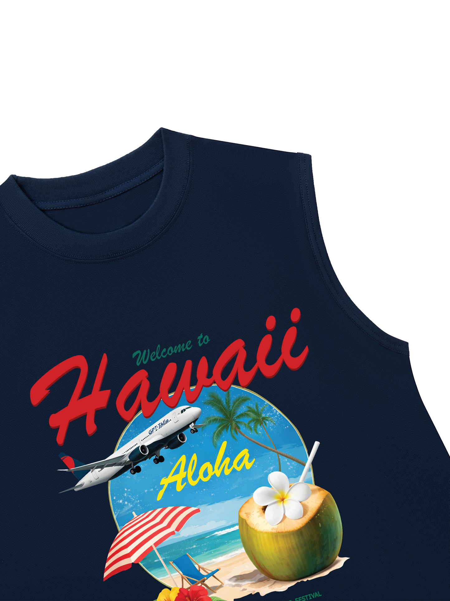 Áo Ba Lỗ Relaxed Fit Welcome  to Hawaii