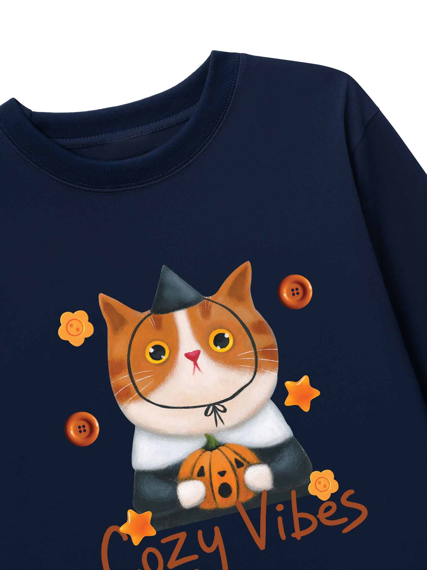 Áo Thun Dài Tay Cozy Vibes Cat