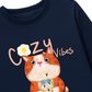 Áo Thun Dài Tay Cozzy Vibes Cat Egg
