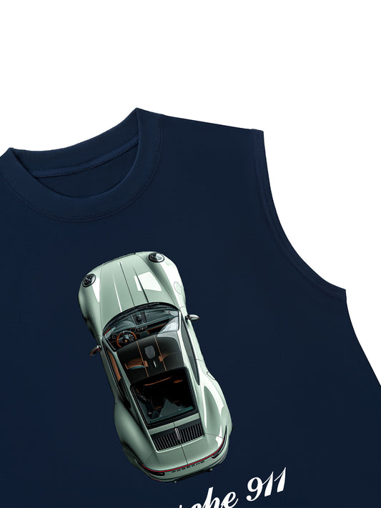 Áo Ba Lỗ Relaxed Fit Porsche 911 Top View