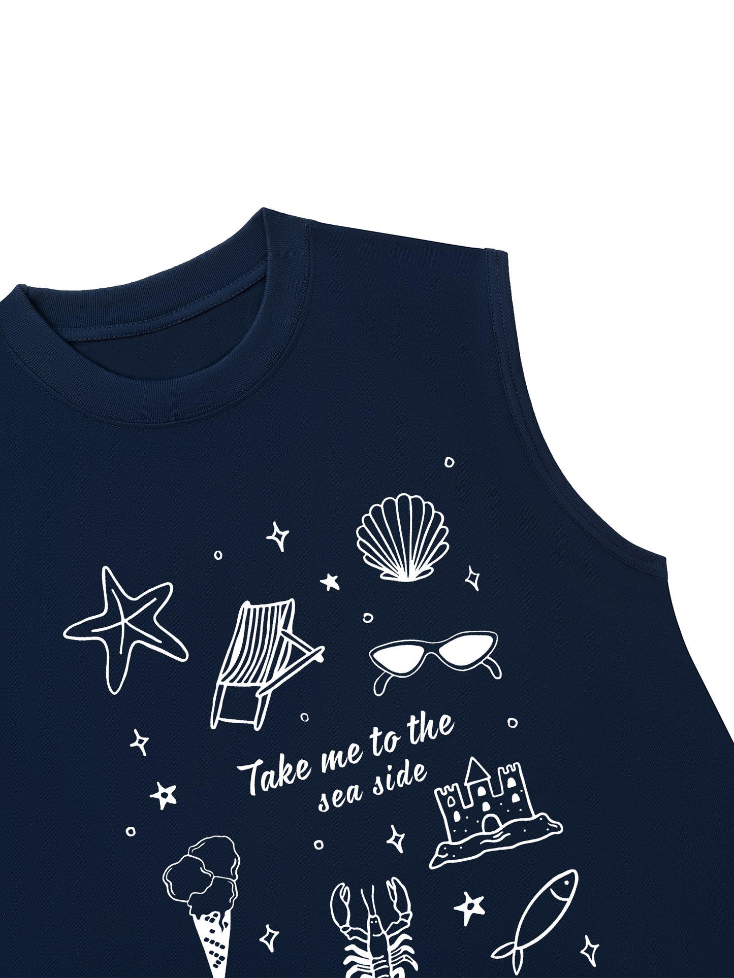 Áo Ba Lỗ Relaxed Fit Take Me To The Sea Side