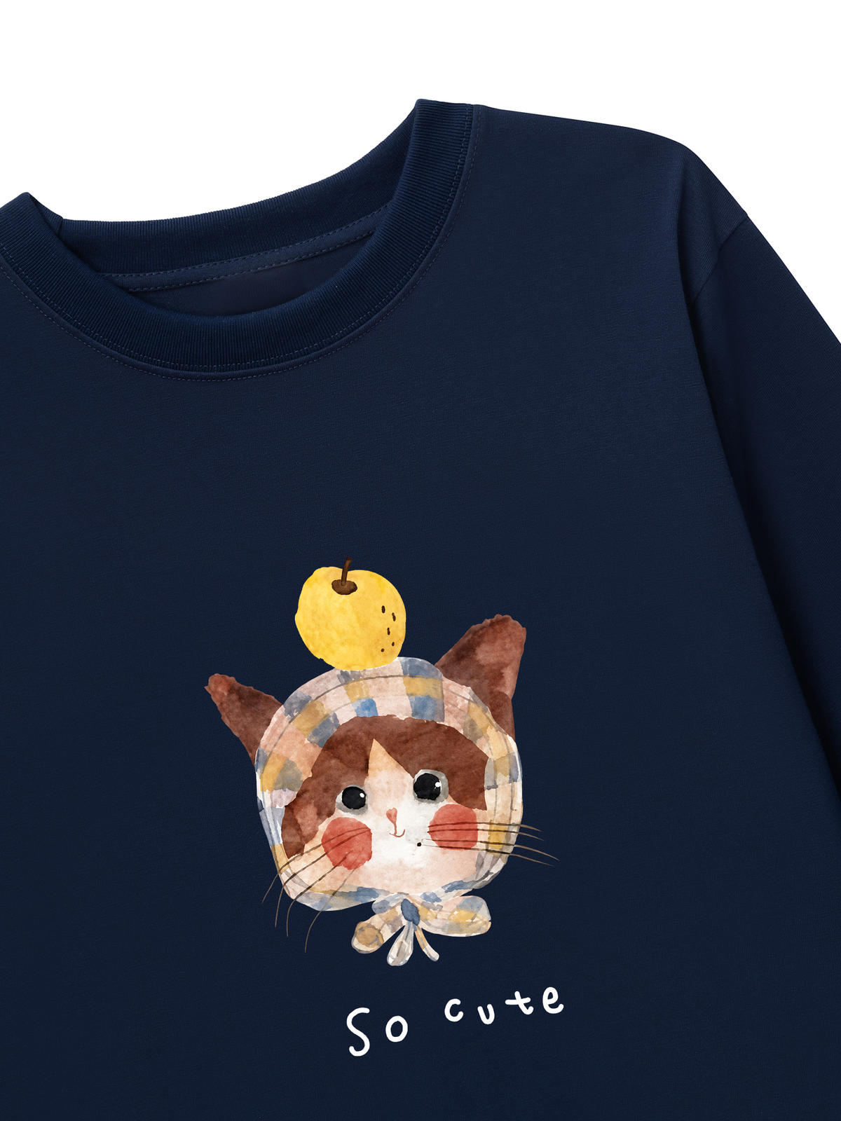 Áo Thun Dài Tay So Cute Cat đen