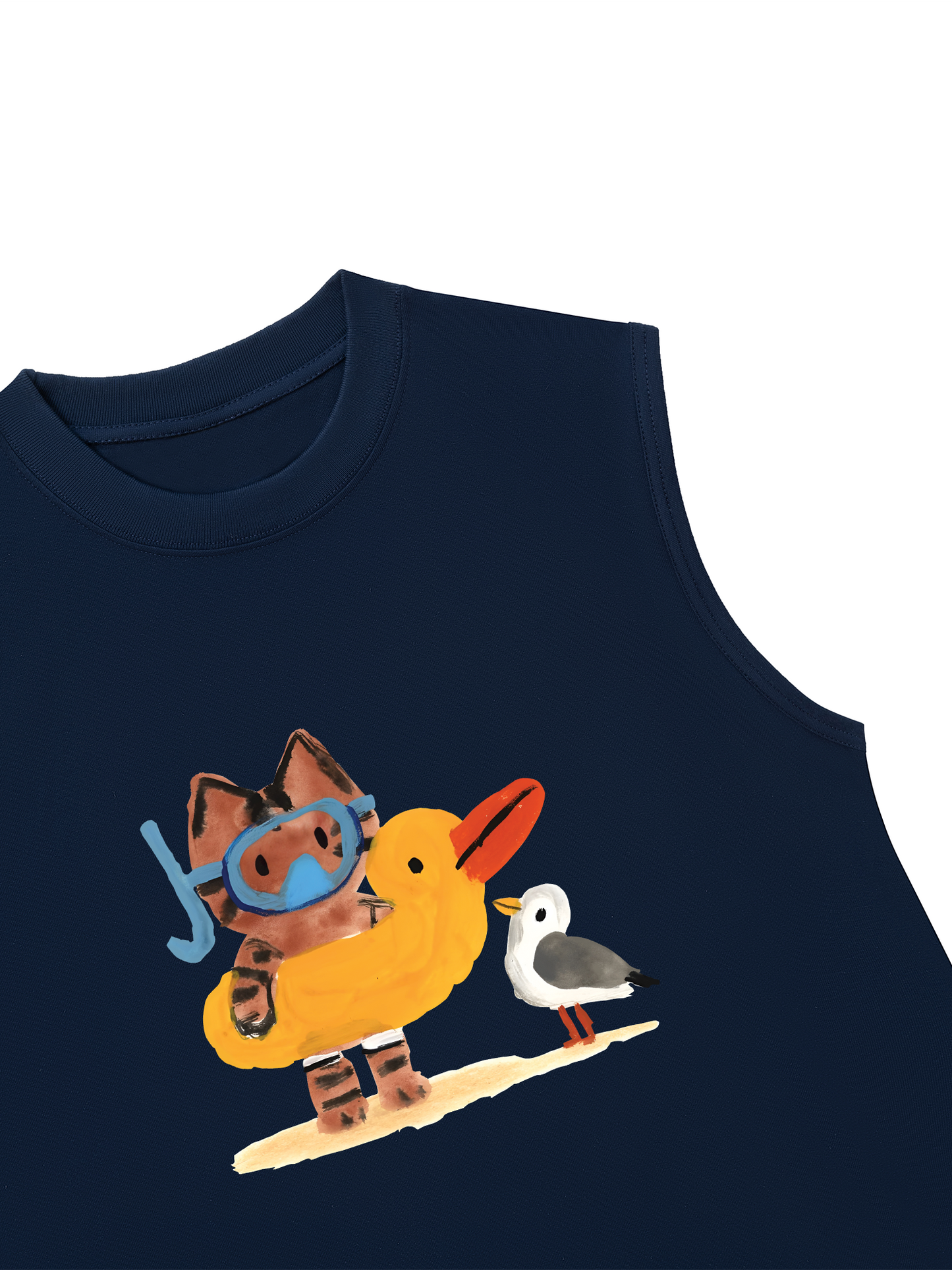 Áo Ba Lỗ Relaxed Fit Summer Vibes Cat And Duck