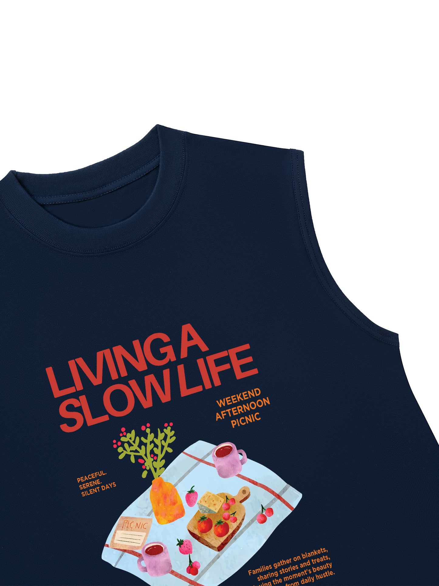 Áo Ba Lỗ Relaxed Fit Living A Slow Life