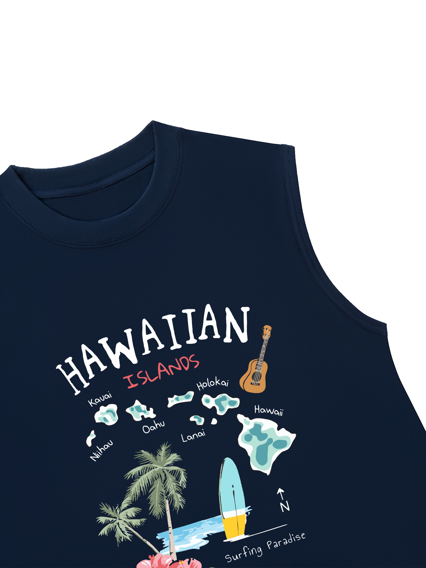 Áo Ba Lỗ Relaxed Fit Summer Vibes Hawaiian