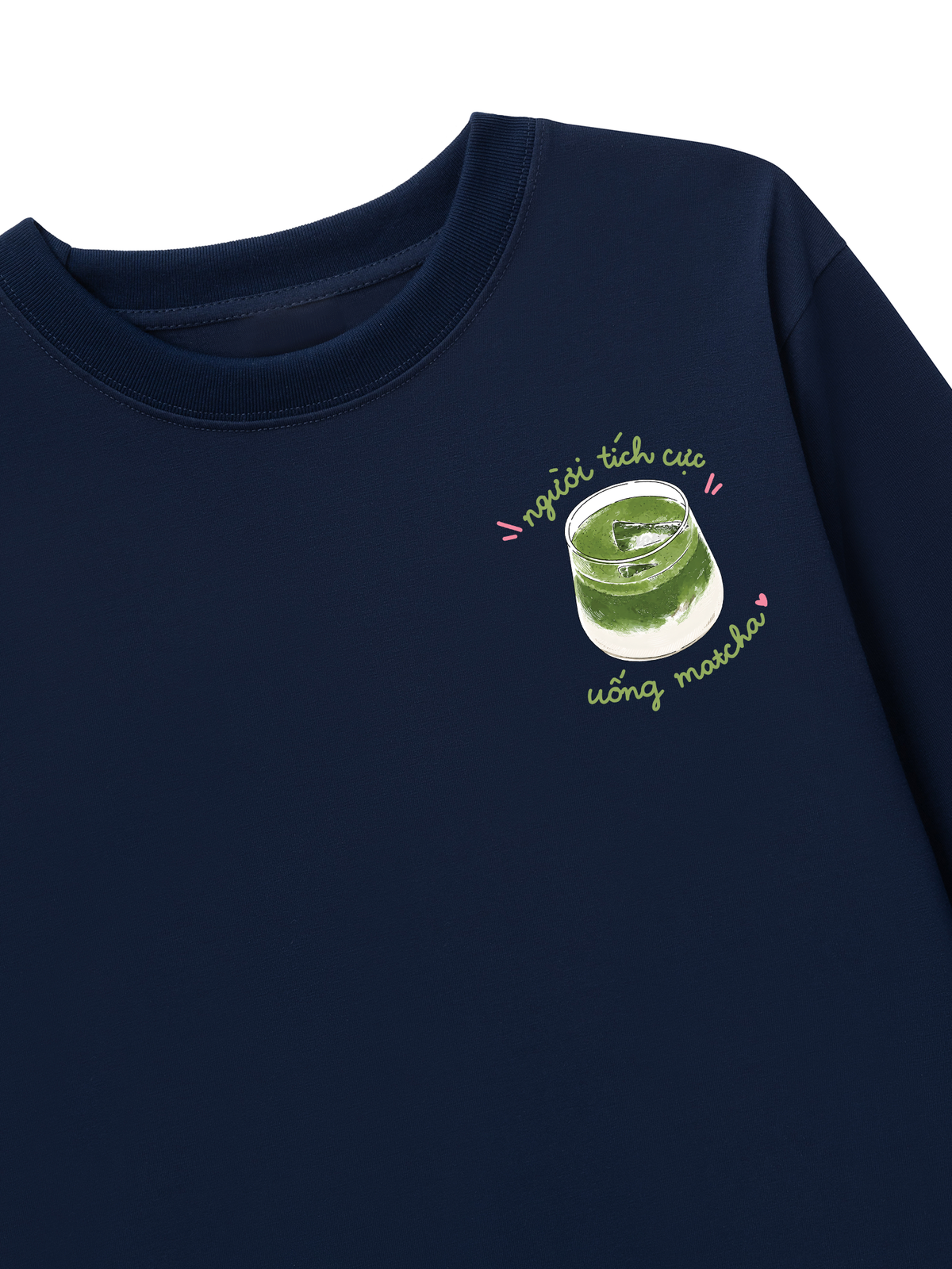 Áo Thun Dài Tay Người Tích Cực Uống Matcha
