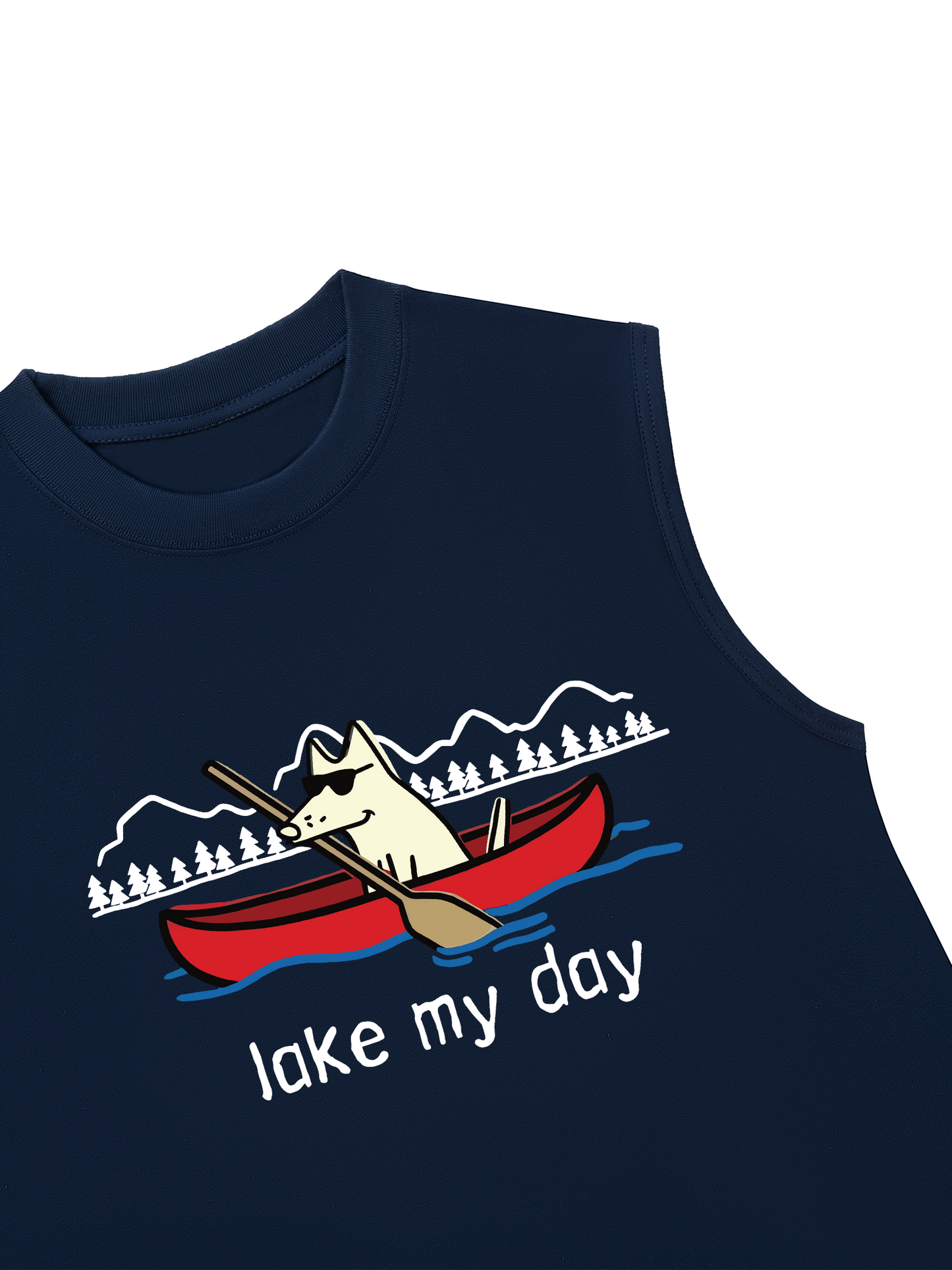 Áo Ba Lỗ Relaxed Fit Go Outside Lake My Day
