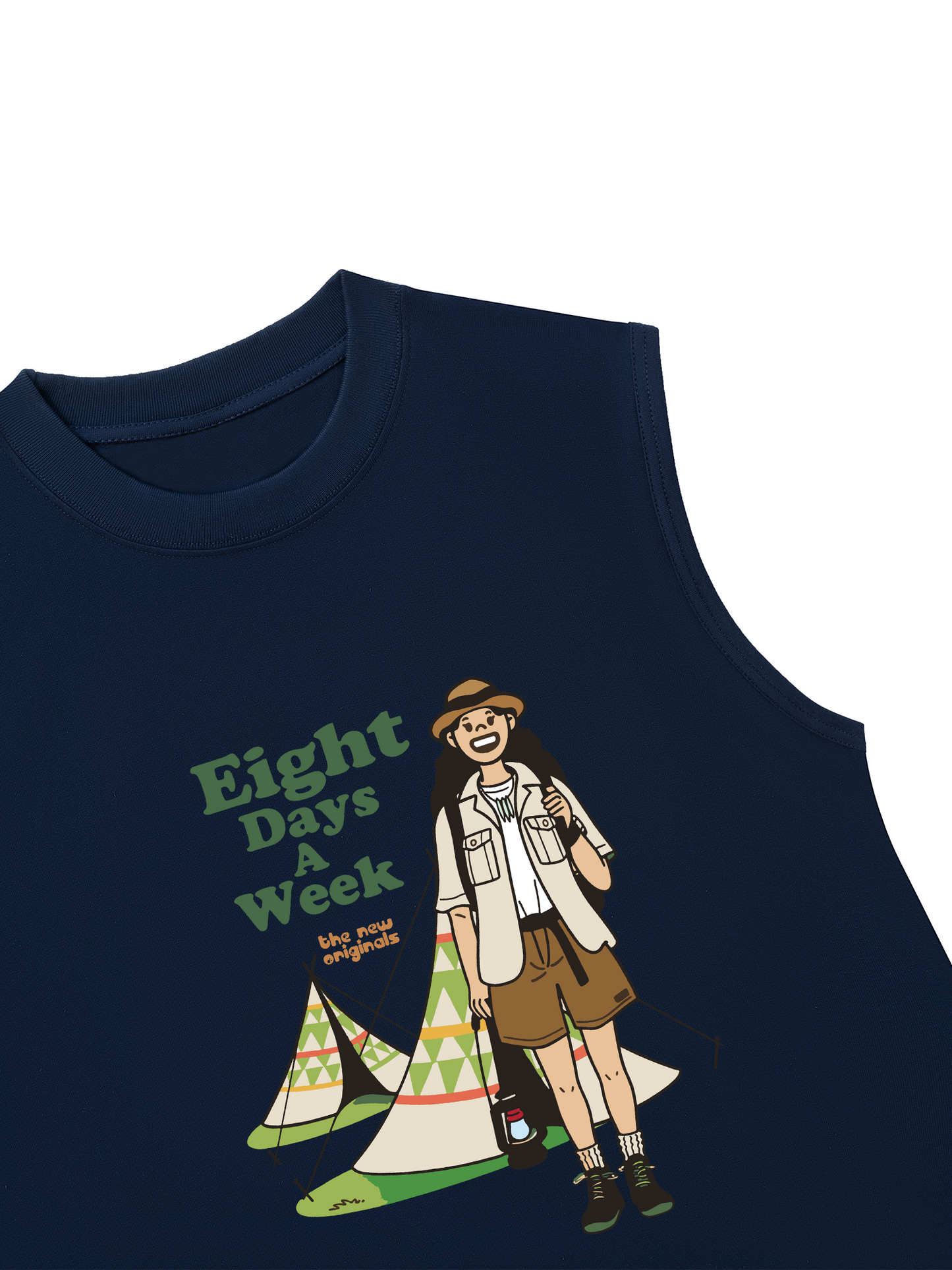 Áo Ba Lỗ Relaxed Fit Eight Days A Week Girl
