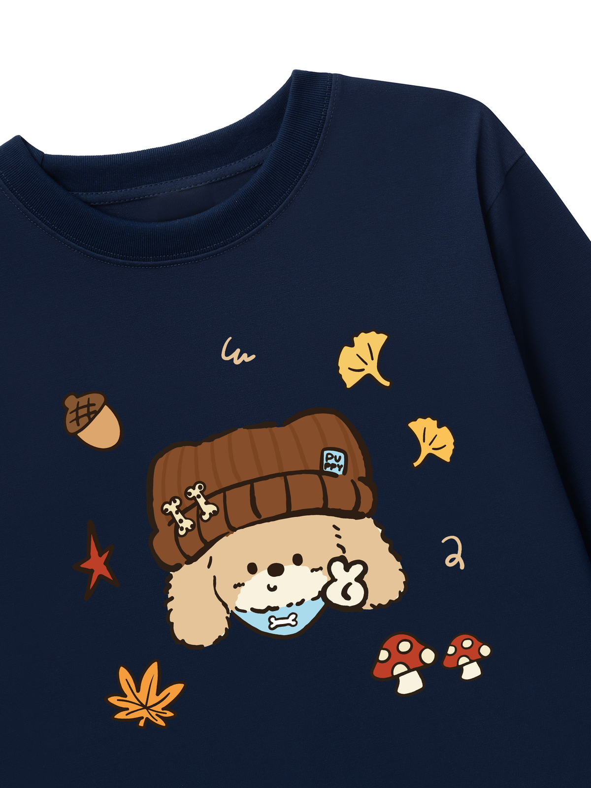 Áo Thun Dài Tay  Cute Puppy Autumn Vibes