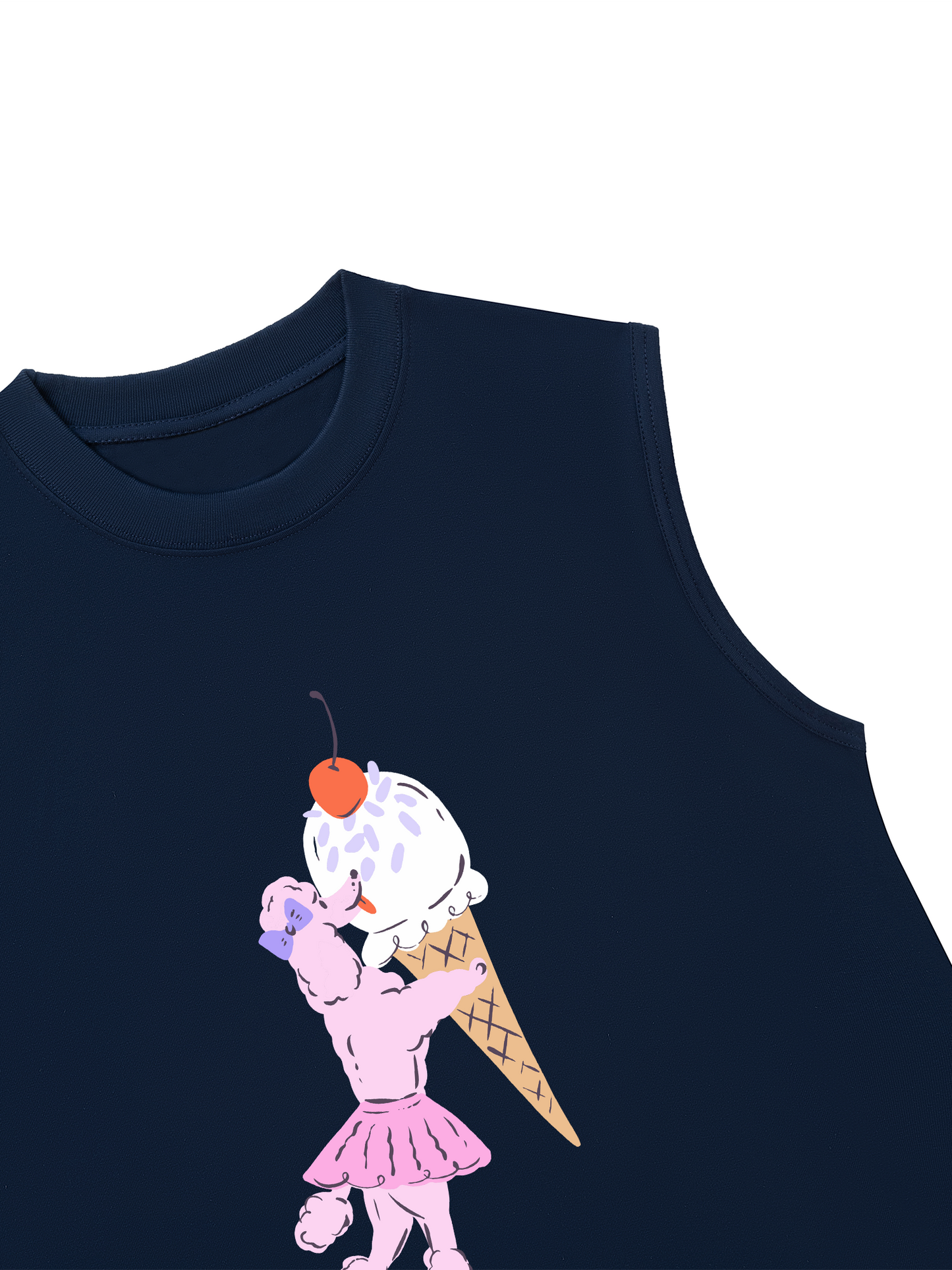 Áo Ba Lỗ Relaxed Fit Lived On Ice Cream