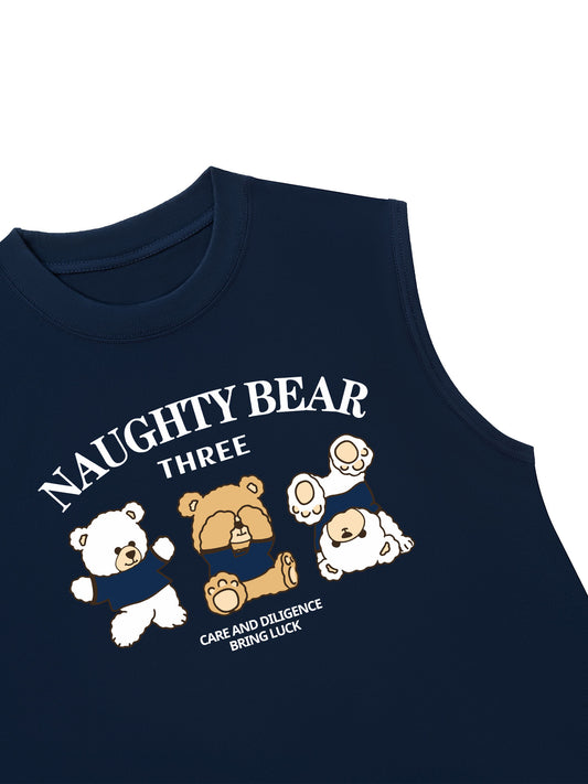 Áo Ba Lỗ Relaxed Fit Naughty Bear Three