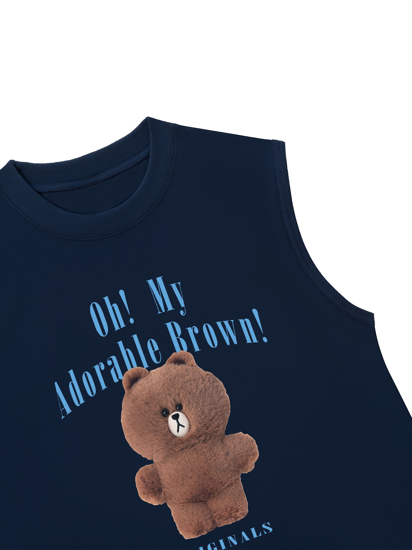Áo Ba Lỗ Relaxed Fit Teddy Land Oh My Brown