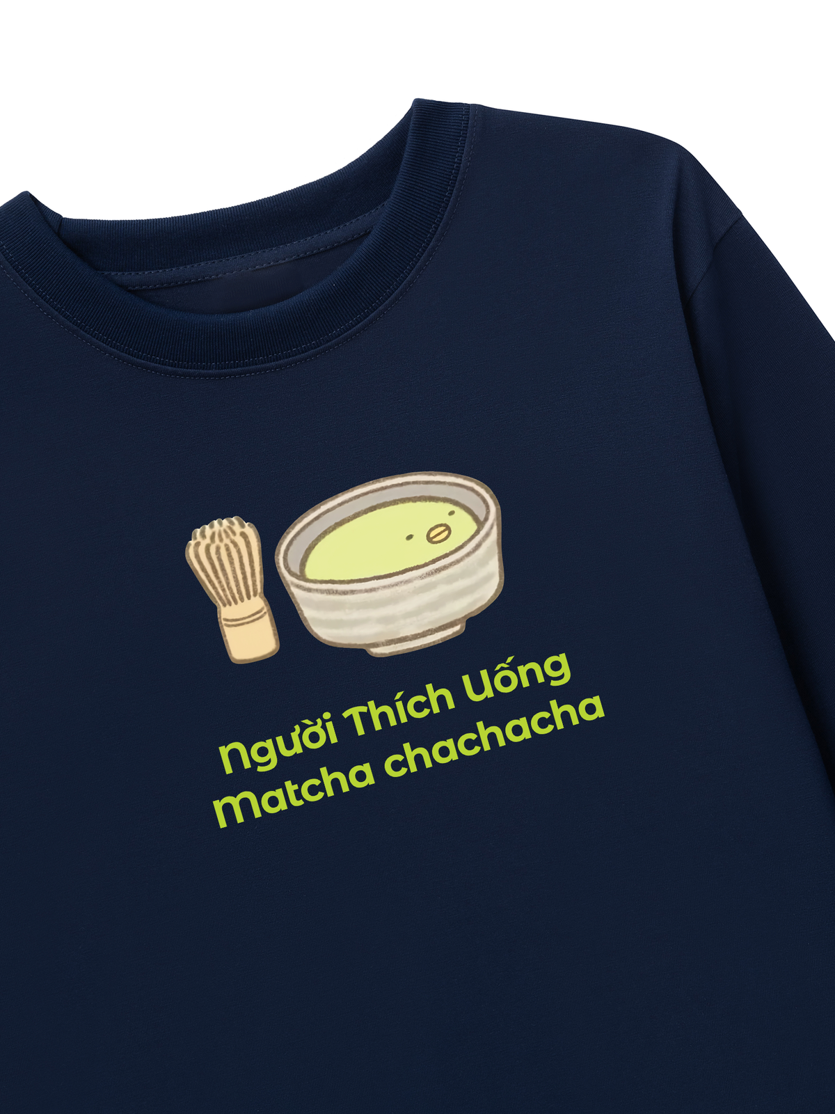 Áo Thun Dài Tay Người Thích Uống Matcha 2