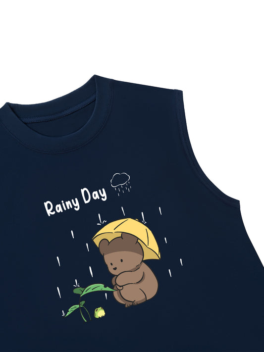 Áo Ba Lỗ Relaxed Fit Teddy Land Teddy Rainy Day