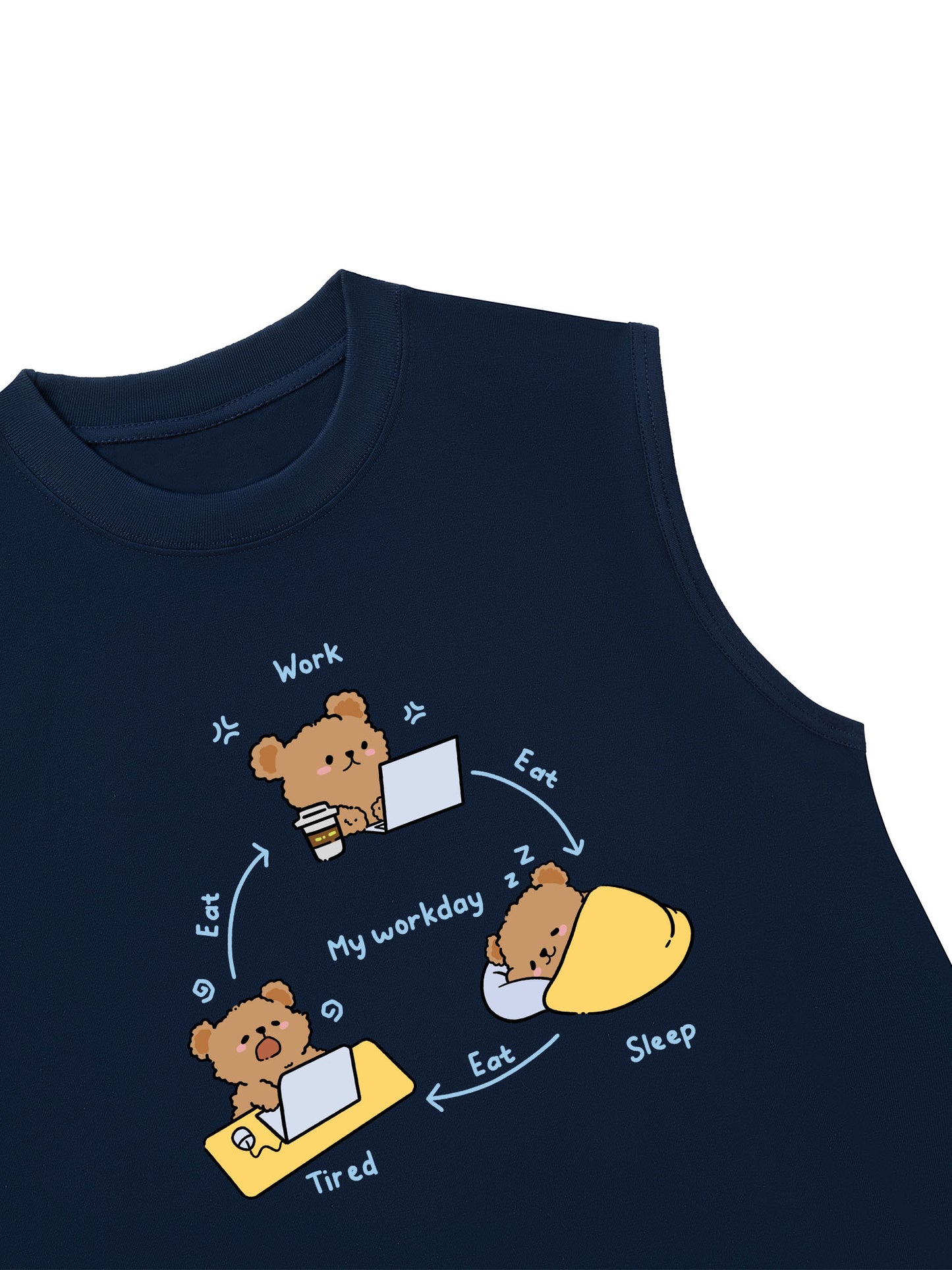 Áo Ba Lỗ Relaxed Fit Teddy Land My Work Day