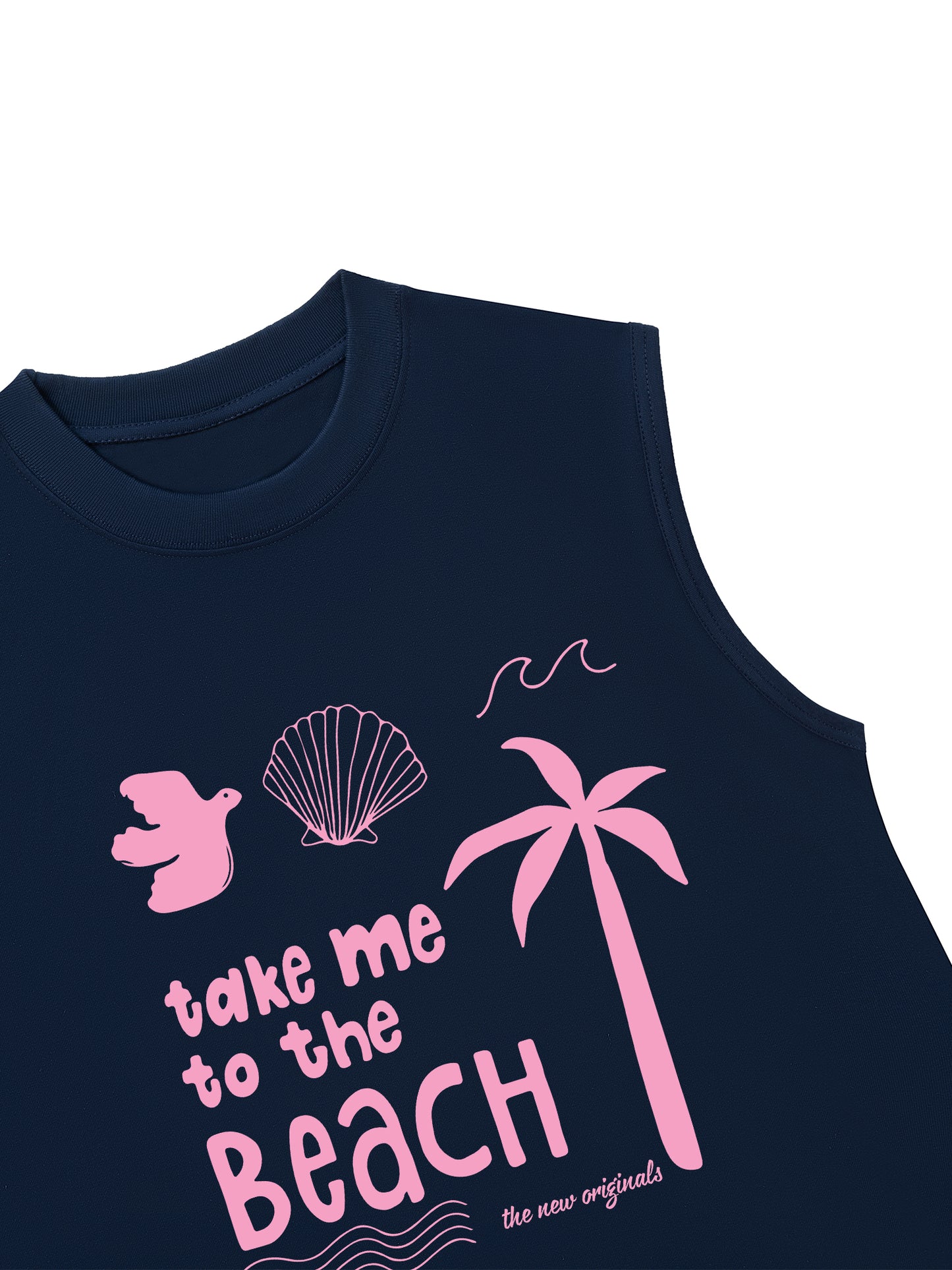 Áo Ba Lỗ Relaxed Fit Take Me To The Beach Pink