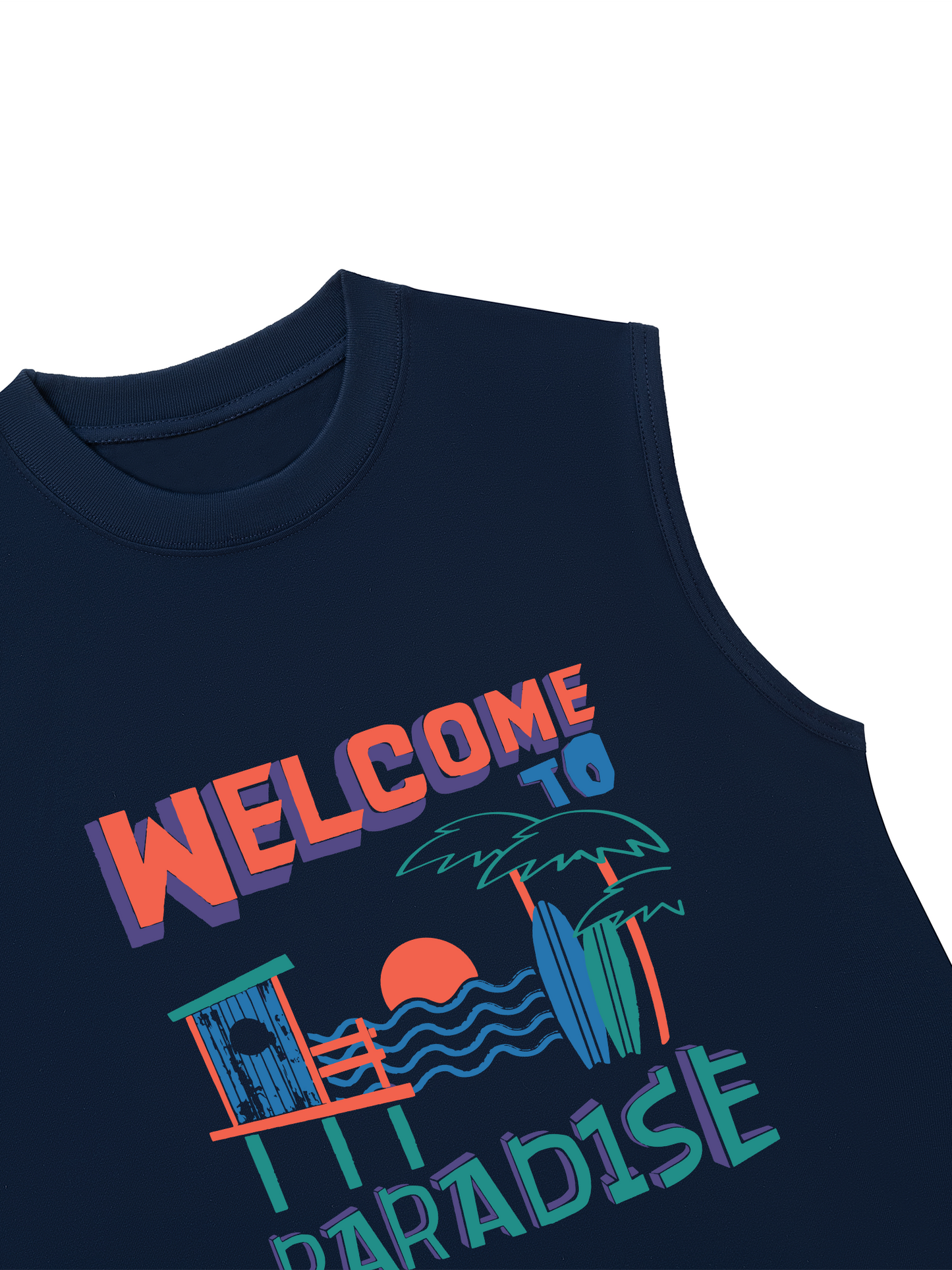Áo Ba Lỗ Relaxed Fit Welcome To Paradise