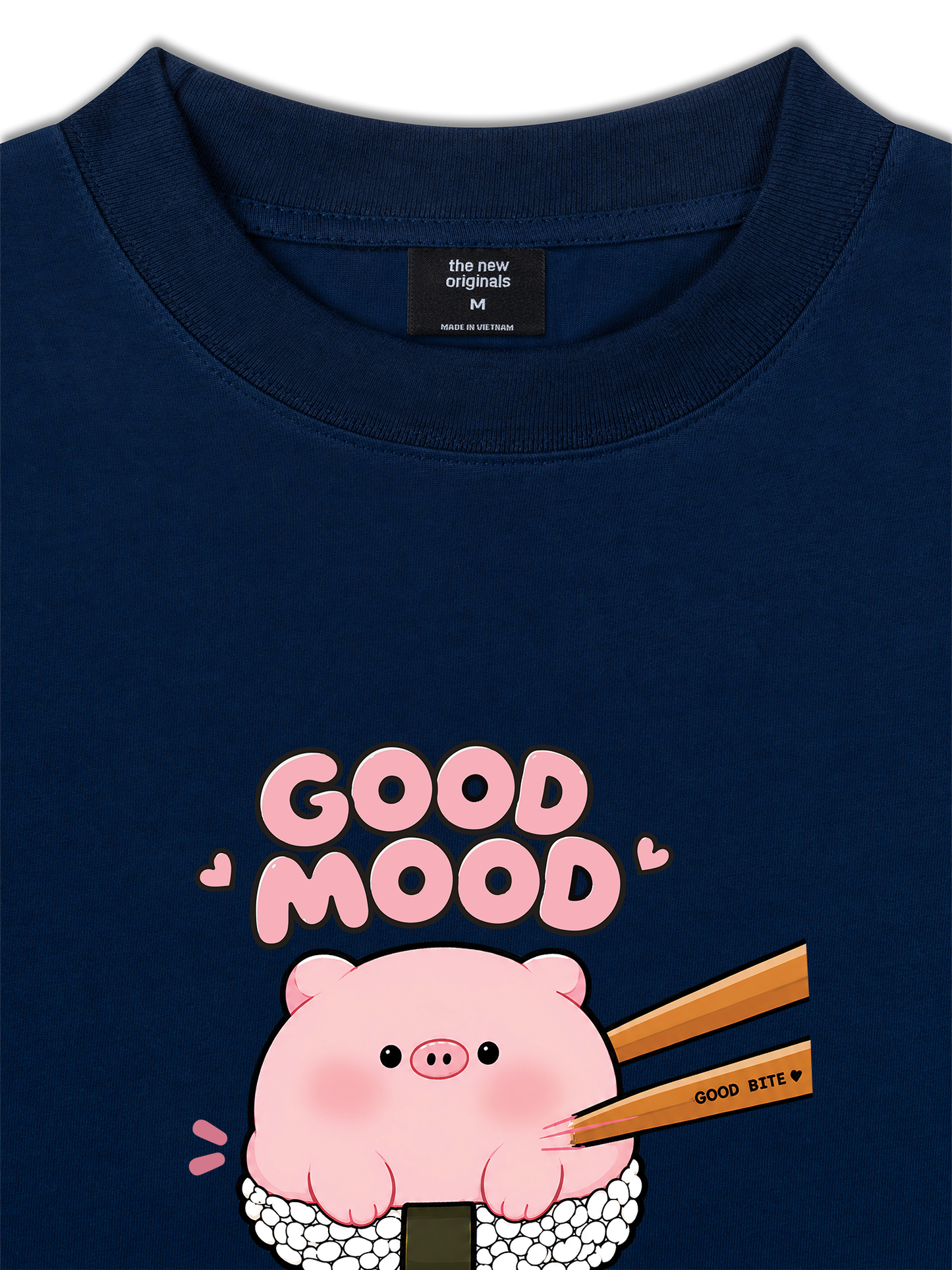 Áo Thun Relaxed Fit Good Mood Sushi Pig