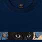 Áo Thun Relaxed Fit Blue Flower Cat