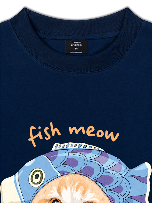 Áo Thun Relaxed Fit Fish Meow