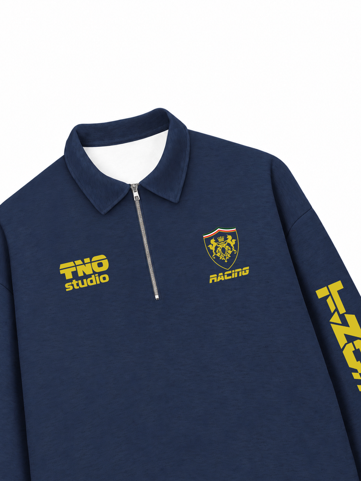 Áo Sweater Polo Nỉ Hai Da  Racing Style