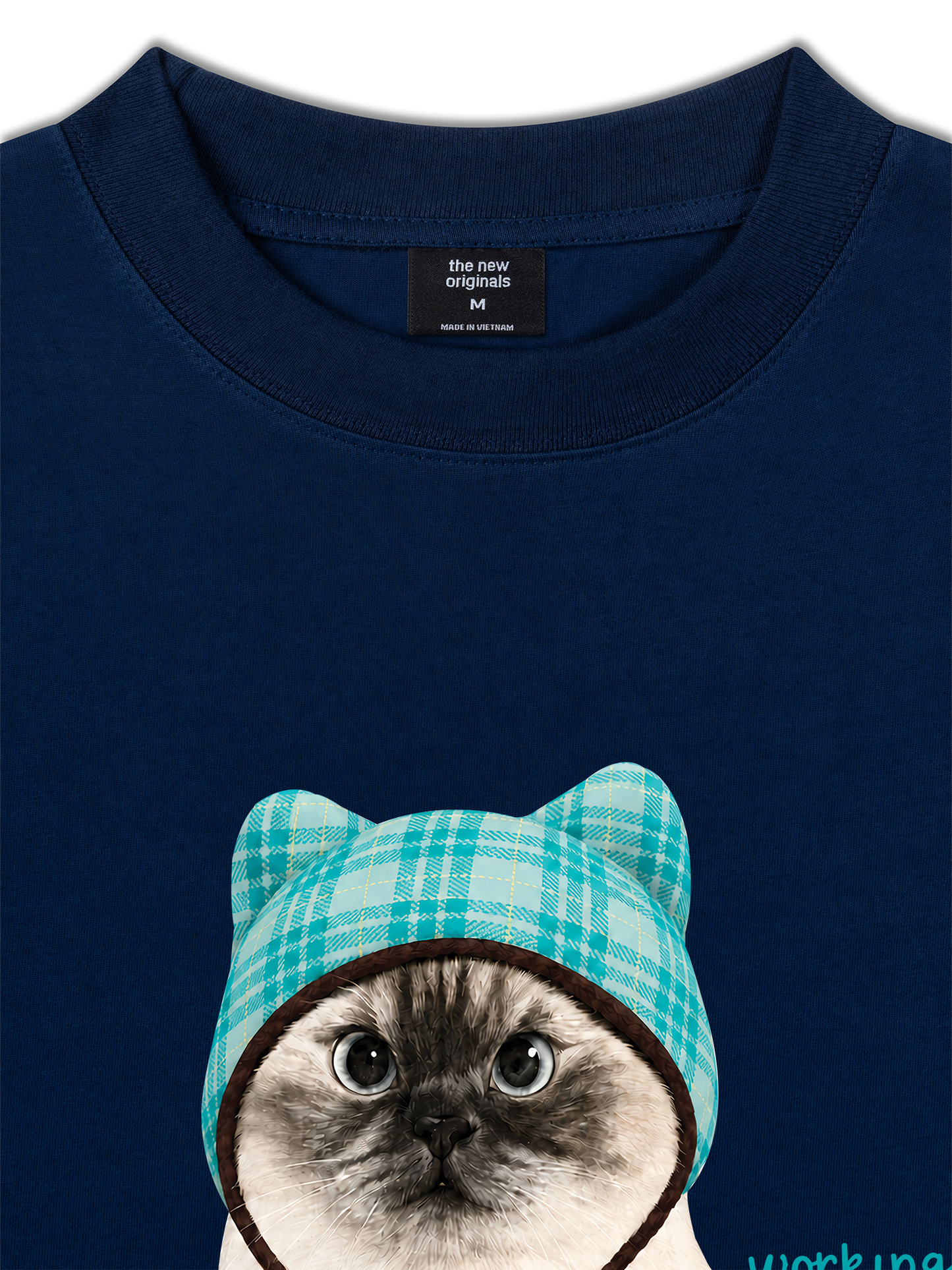 Áo Thun Relaxed Fit Working O'ttreats Blue Tiffany Meow