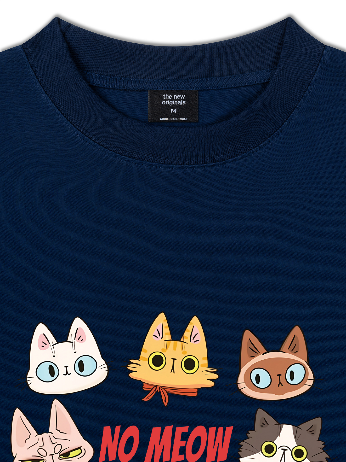 Áo Thun Relaxed Fit Animal Mood No Meow No Life