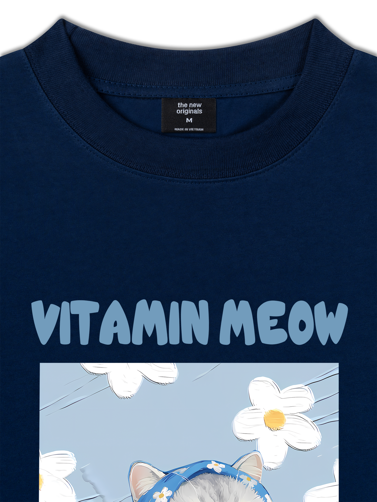 Áo Thun Relaxed Fit Flower With Meow