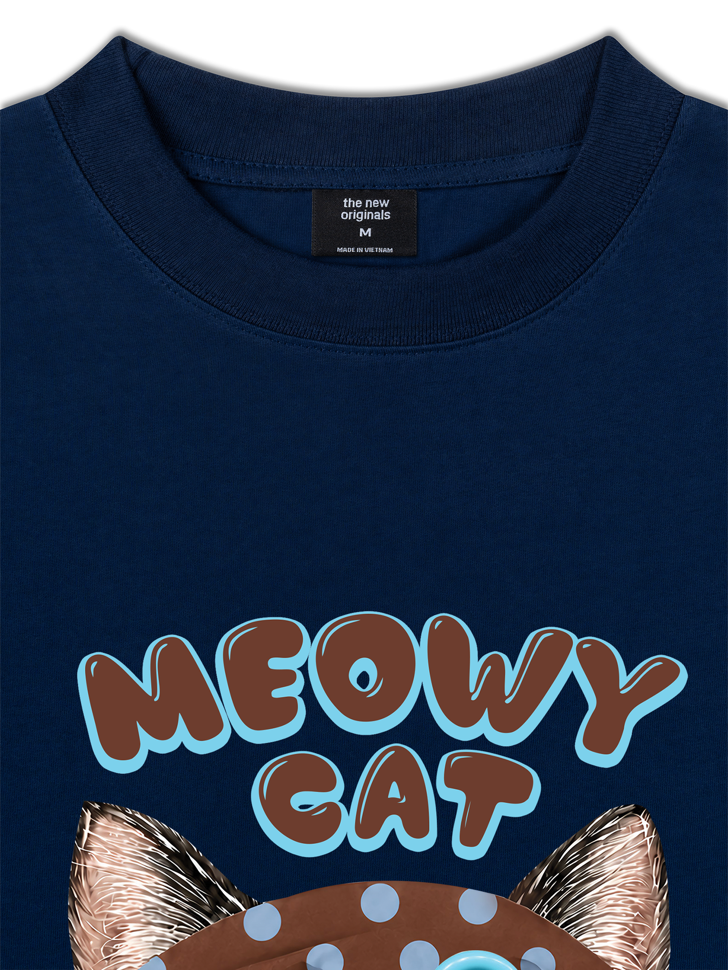 Áo Thun Relaxed Fit  Meowy Cat Brown