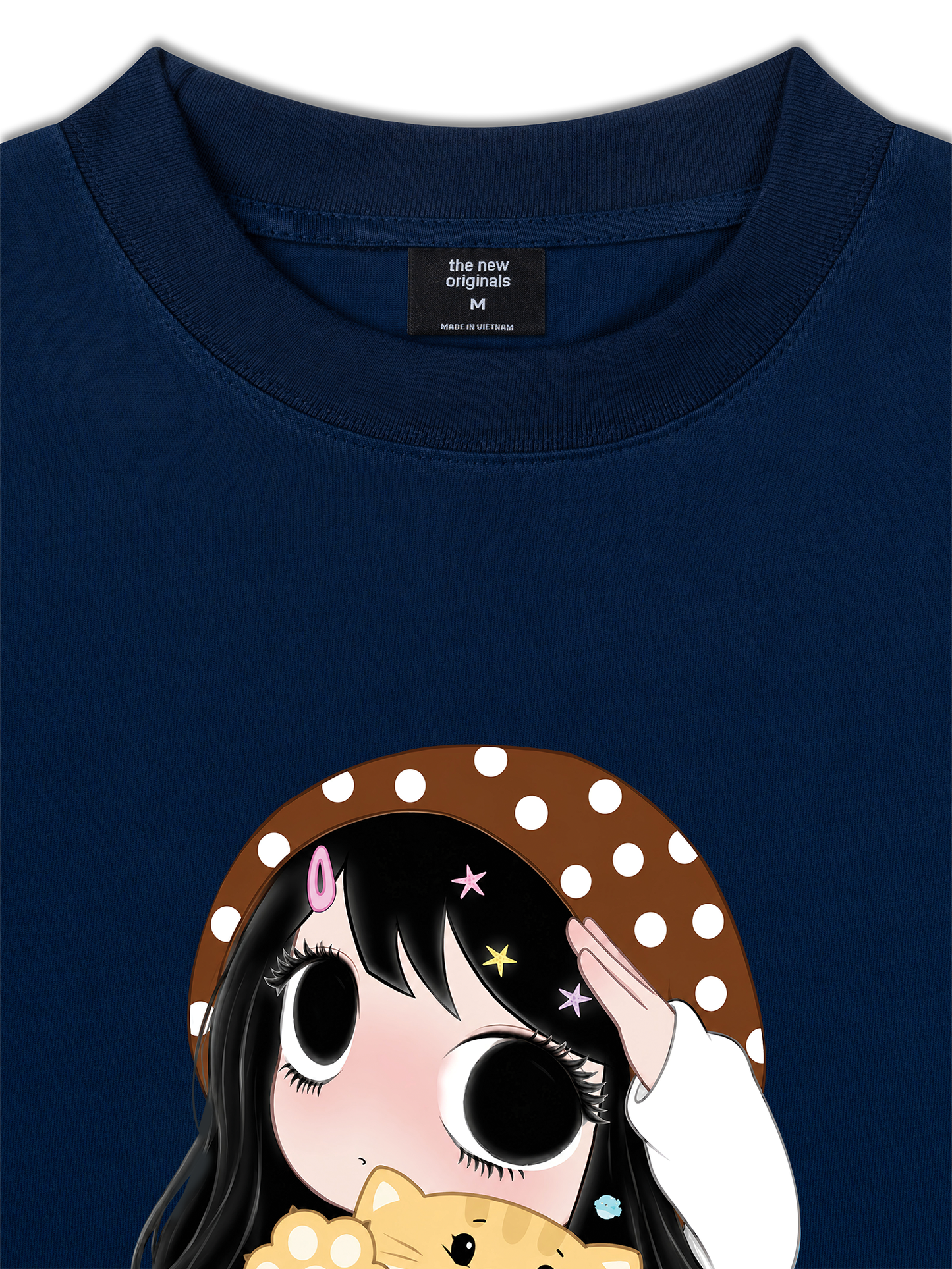Áo Thun Relaxed Fit Little Girl Brown Dots