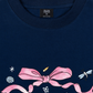 Áo Thun Relaxed Fit Cute Girl Pink Bow And Animal