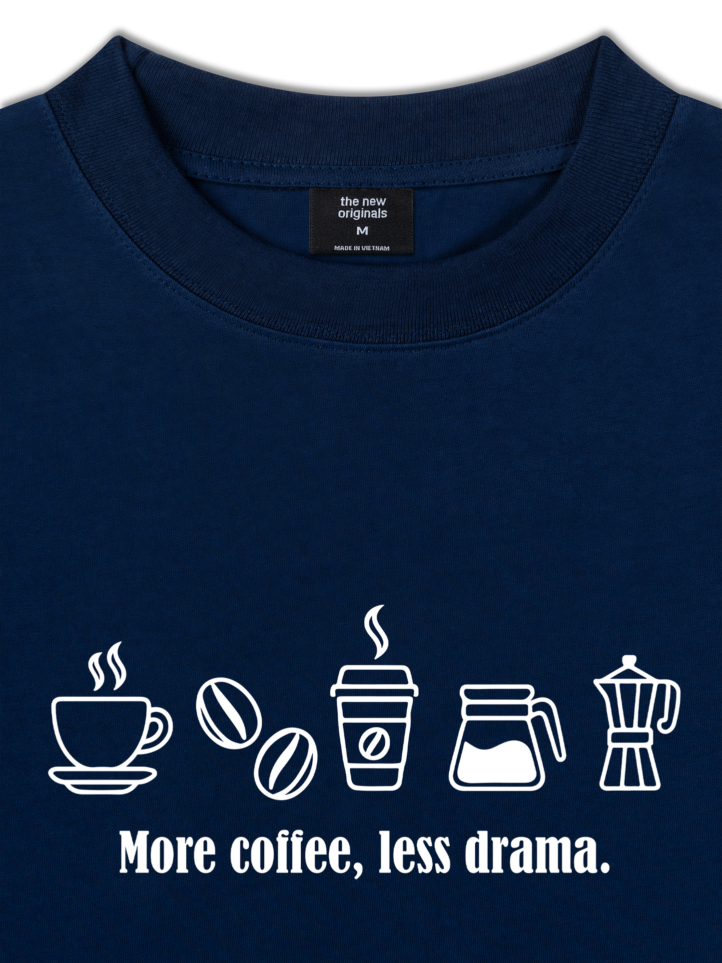 Áo Thun Relaxed Fit More Coffee, Less Drama