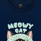 Áo Thun Relaxed Fit Meowy Cat Blue Tiffany Dots