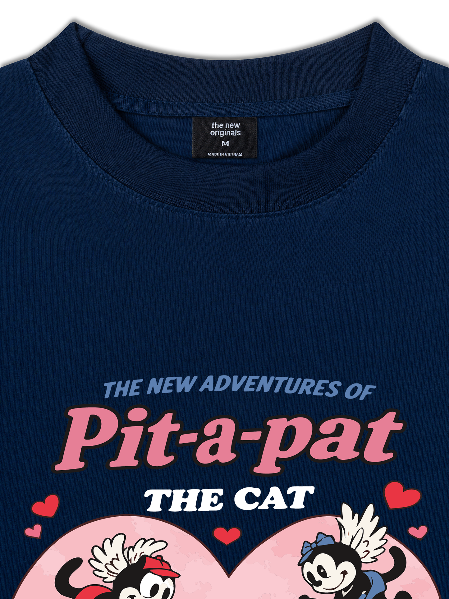 Áo Thun Relaxed Fit Cute Girl Funny Cat Couple