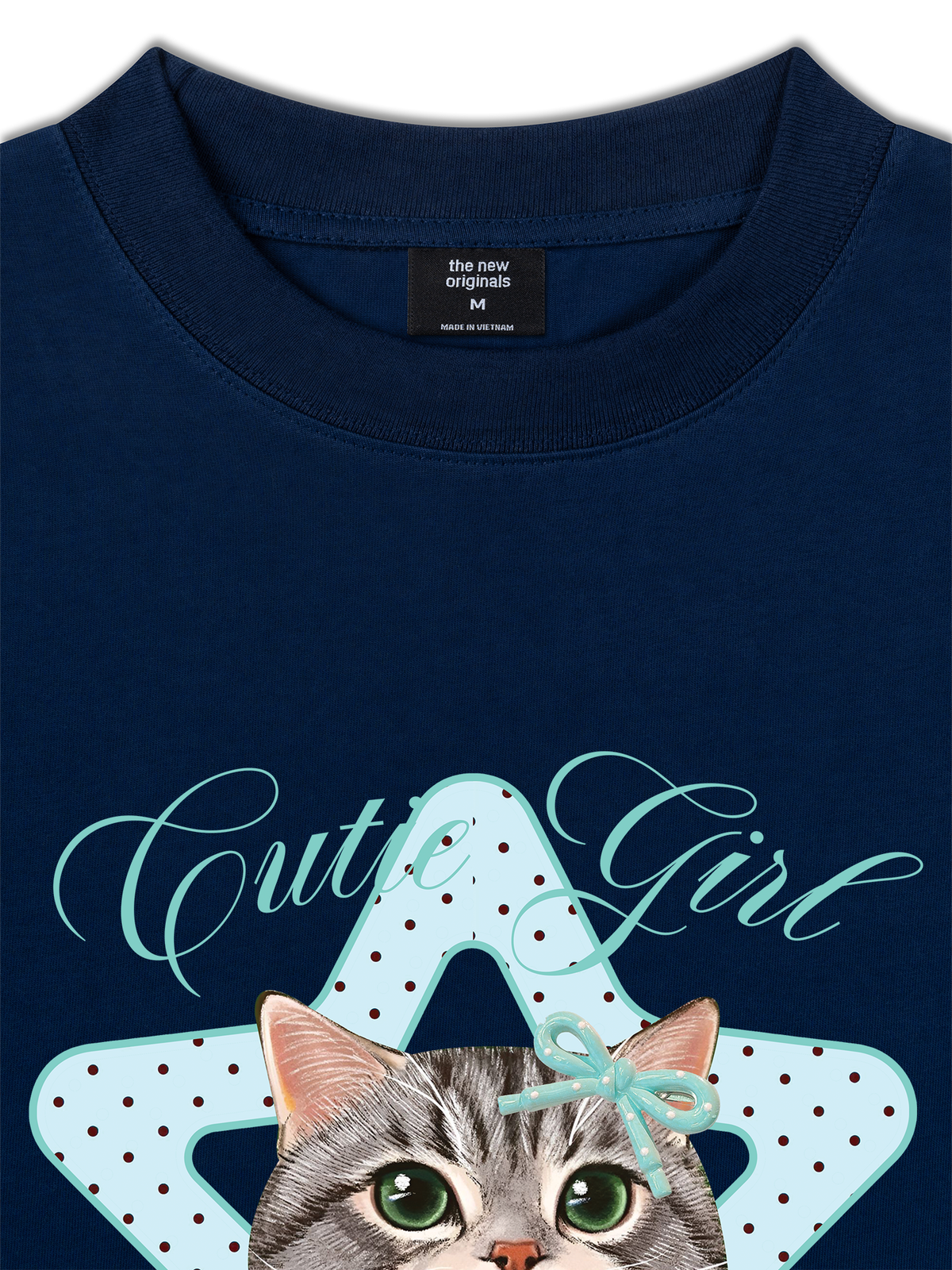 Áo Thun Relaxed Fit Cutie Girl Blue Tiffany