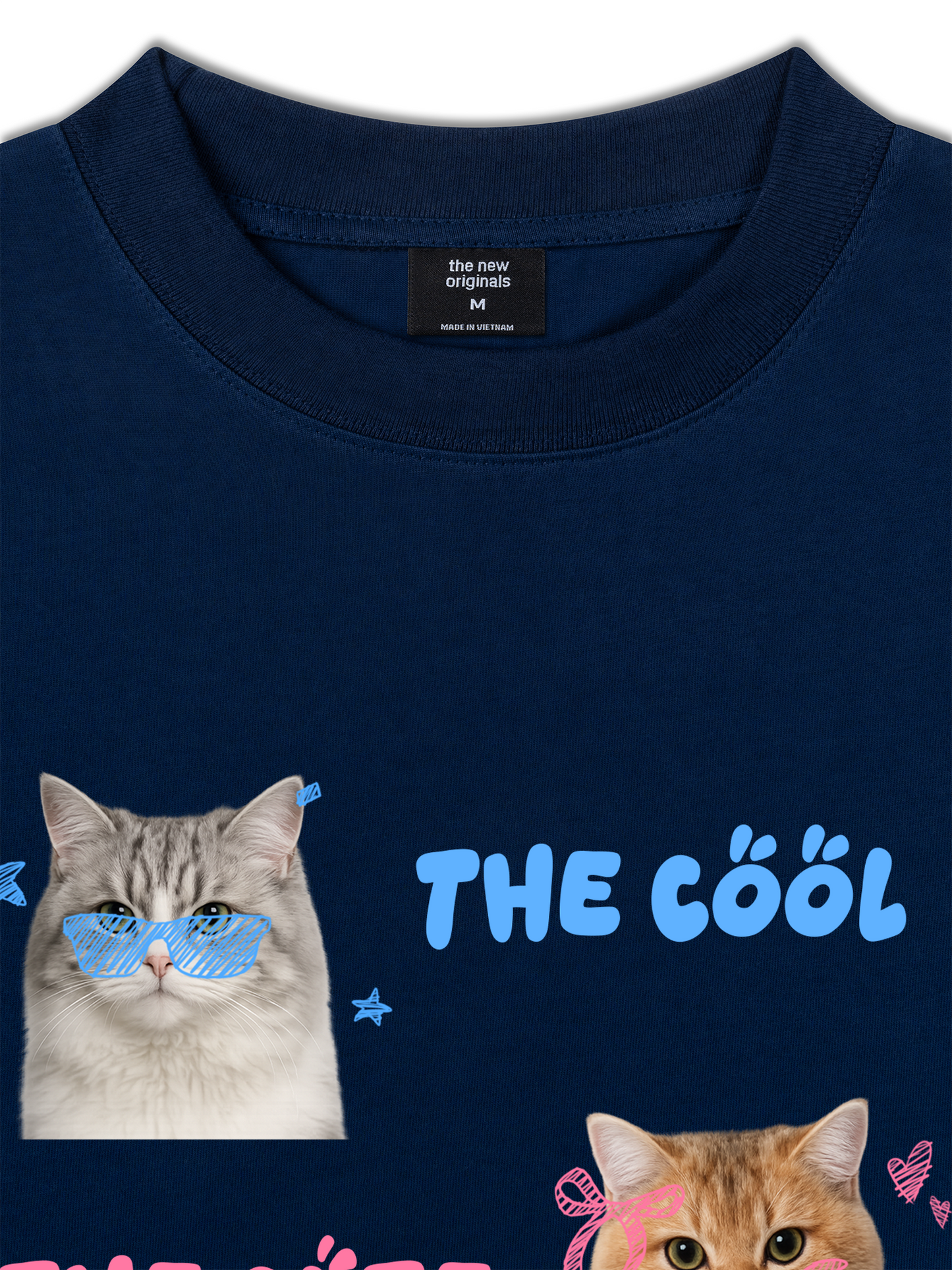 Áo Thun Relaxed Fit Daily Cuties Trio Cat